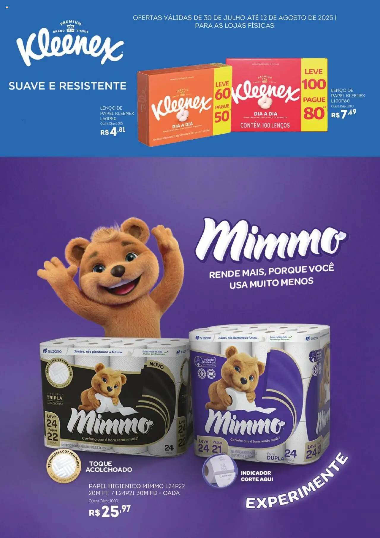Bistek Supermercados Folheto - válido de 30.07.2025 | Página: 2 | Produtos: Lenço, Papel higiênico