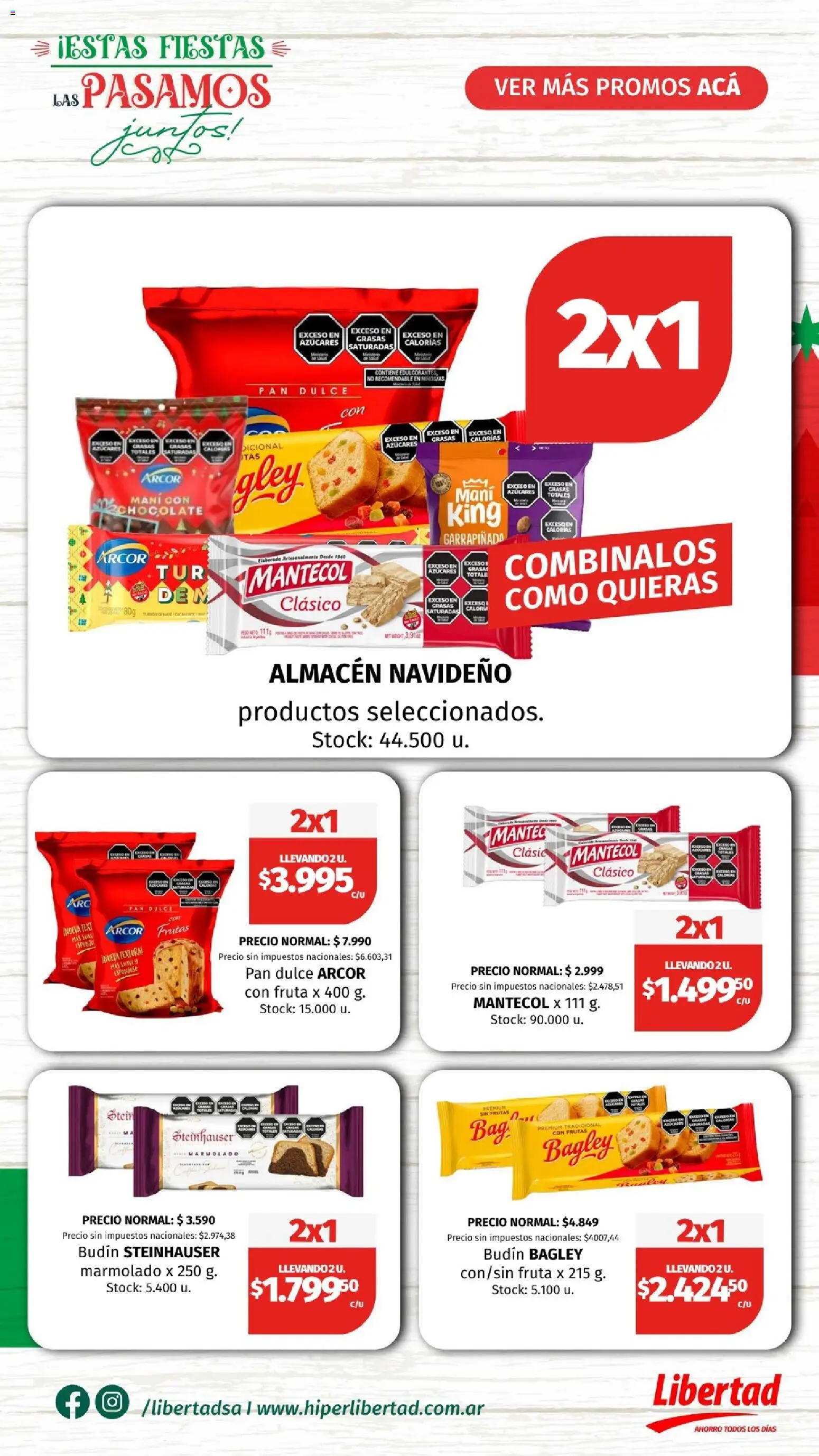 Hipermercado Libertad - Especial Mesa Navideña │ válido desde el 18.12.2025 | Página: 7 | Productos: Budín, Mani, Pan