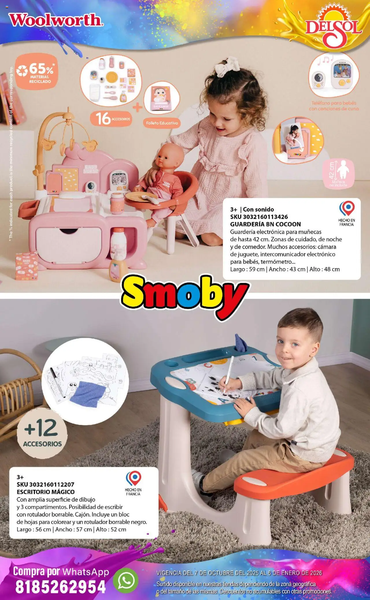 Nuevas ofertas de Del Sol y Woolworth válidas en toda la República Mexicana desde el 07.10.2025. ¡Encuentra las mejores ofertas en Del Sol y Woolworth - Catálogo Castillo Del Juguete! | Página: 103 | Productos: Cámara, Escritorio, Cuna, Teléfono