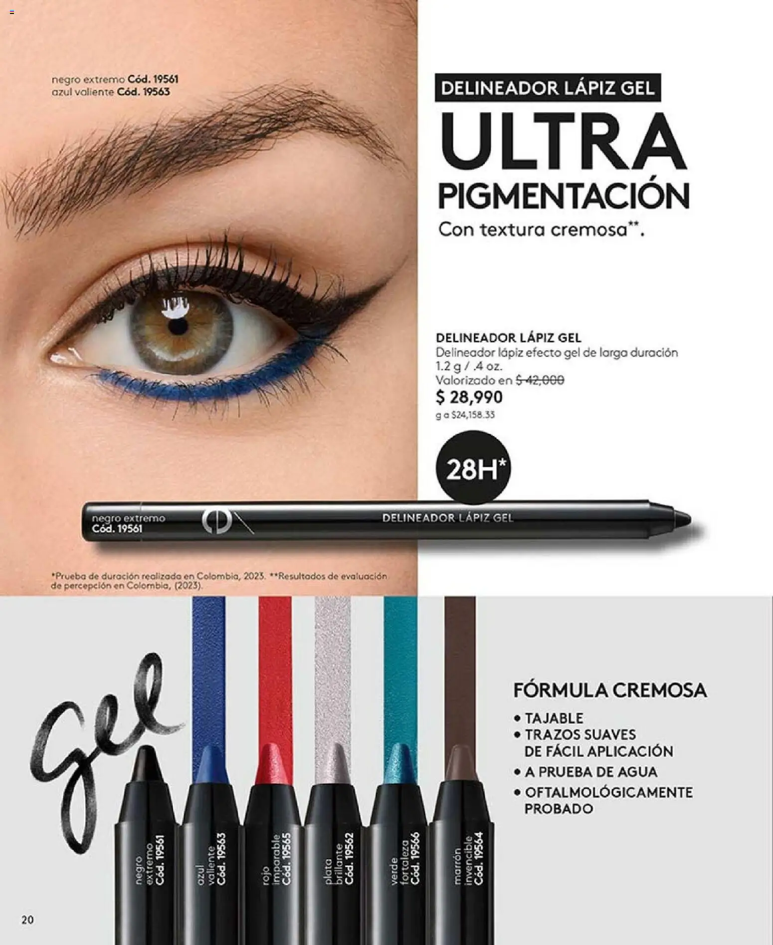 Ésika revista - valida desde el 01.02.2026 | Página: 20 | Productos: Agua, Delineador