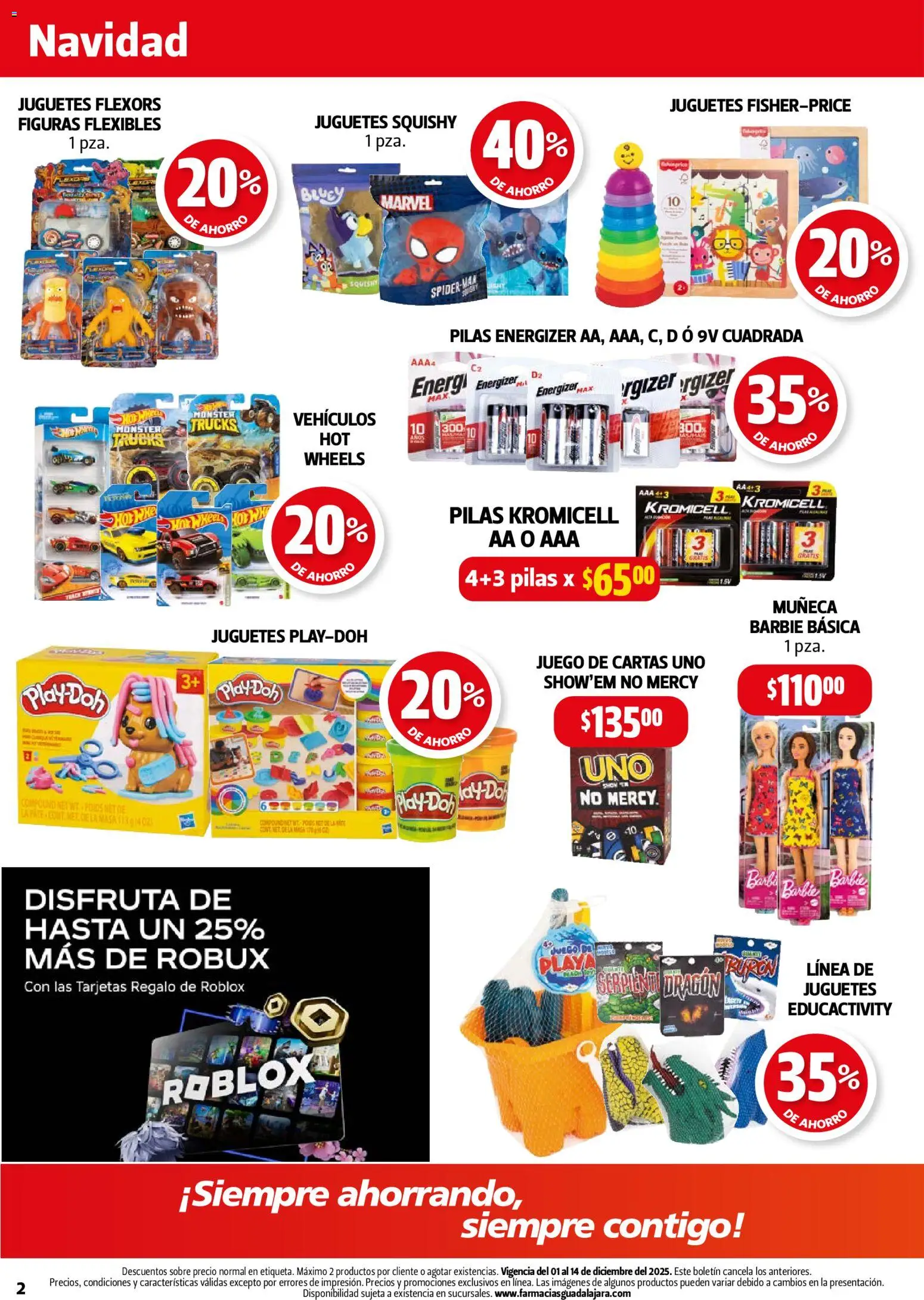 Nuevas ofertas de Farmacia Guadalajara válidas en toda la República Mexicana desde el 01.12.2025. ¡Encuentra las mejores ofertas en Farmacia Guadalajara catálogo! | Página: 2