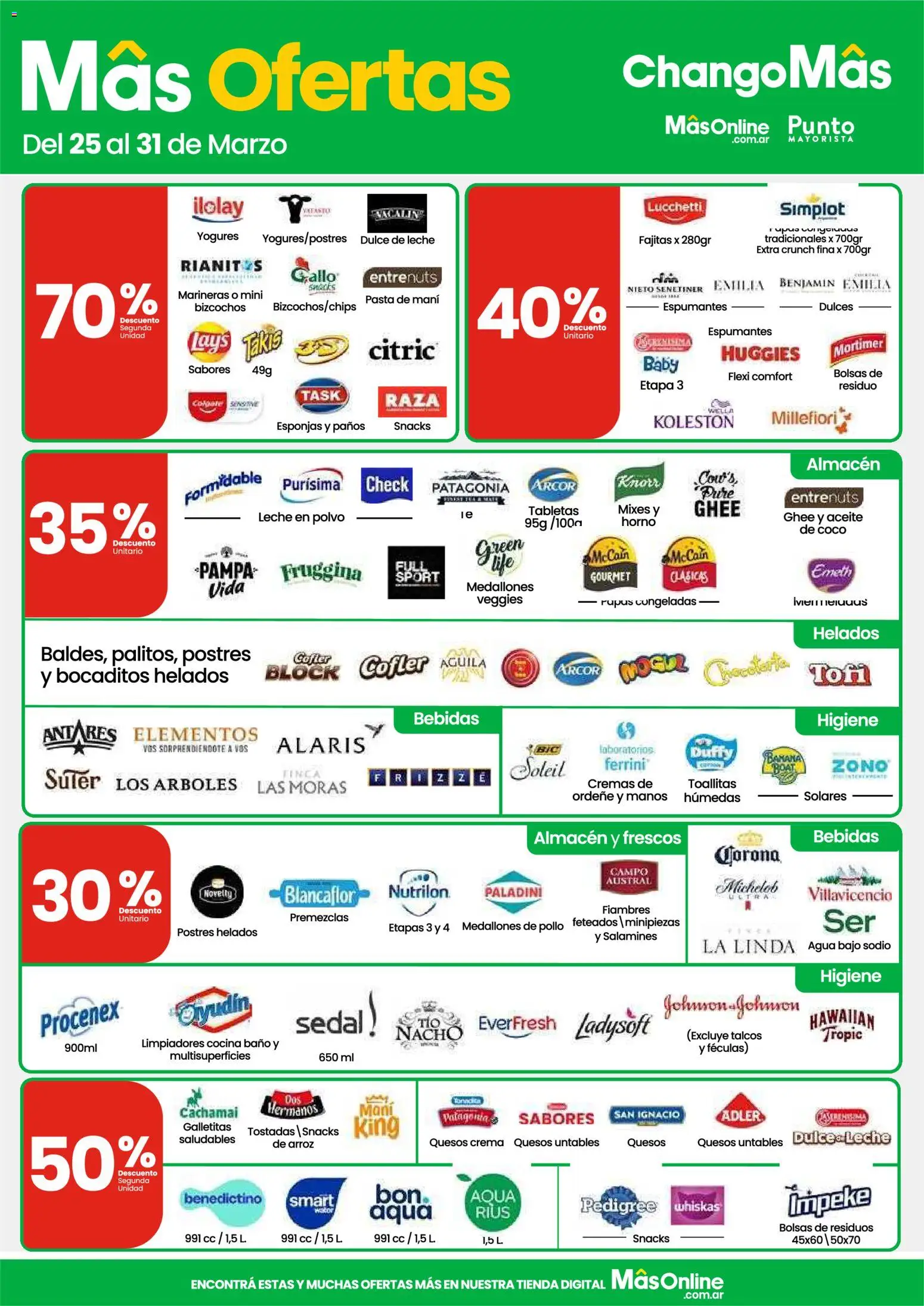 Changomas ofertas │ válido desde el 25.03.2026 | Página: 2 | Productos: Aceite, Dulce de leche, Arroz, Bizcochos