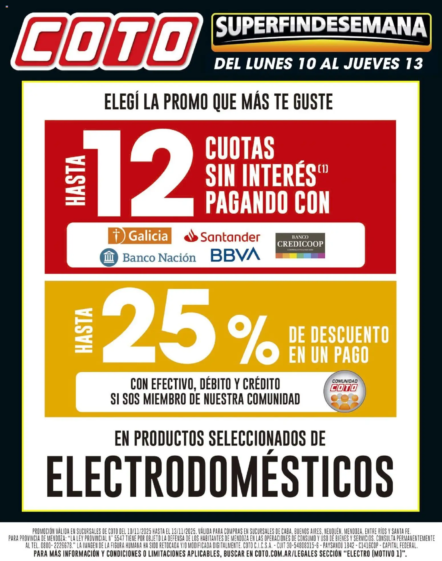 Coto - Medio Electro │ válido desde el 10.11.2025 | Página: 1 | Productos: Banco, Té