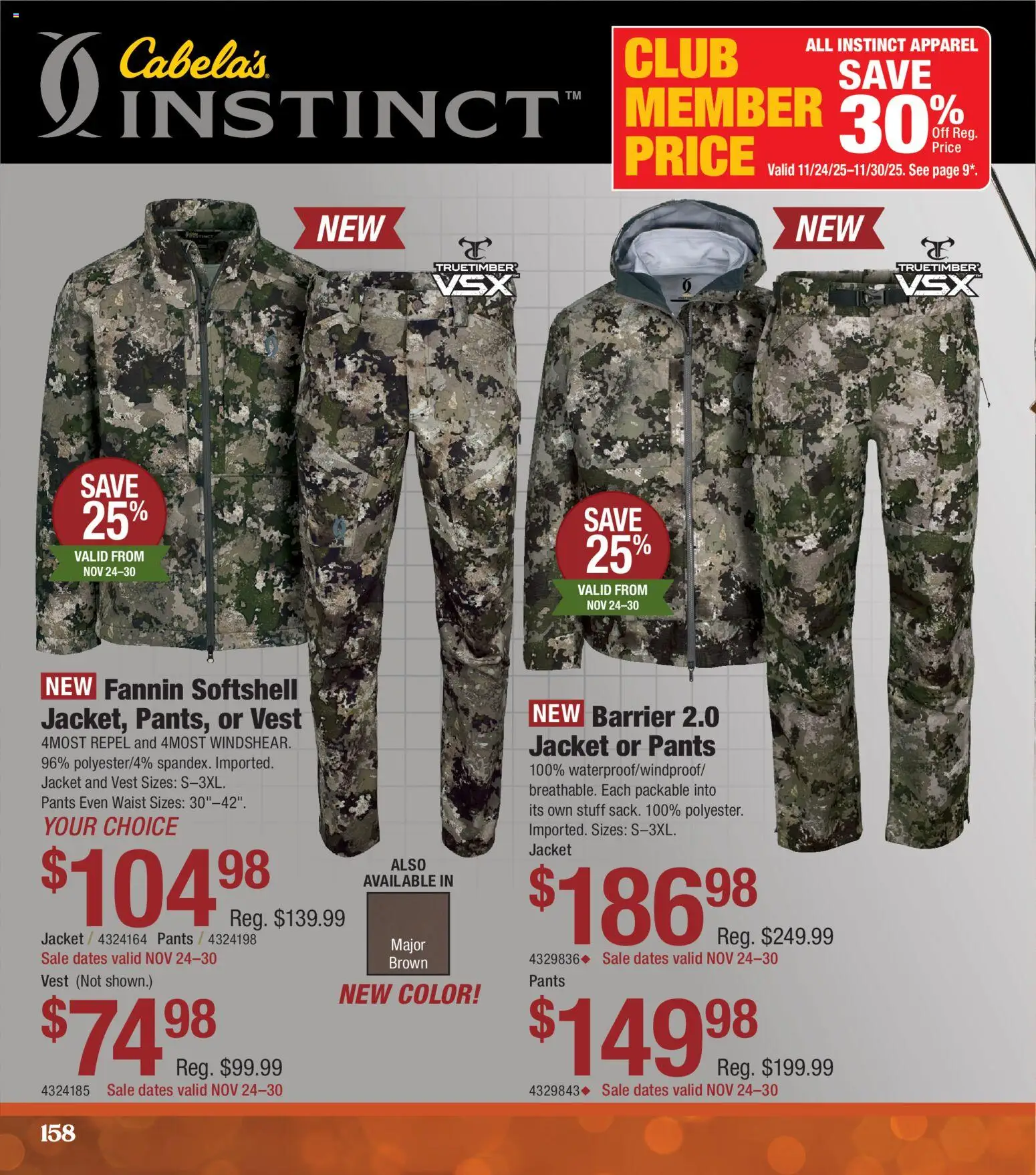 Cabela's Christmas Gift Guide 25 - valid from 01.11.2025 | Page: 158 | Products: Vest, Jacket, Pants