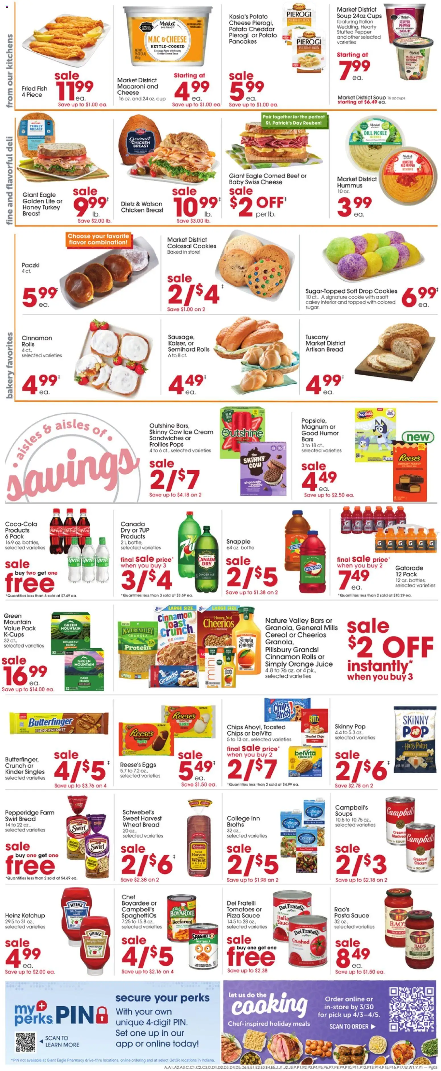 Giant Eagle Weekly Ad - valid from 26.02.2026 | Page: 3 | Products: Chocolate, Fish, Pasta, Cookies
