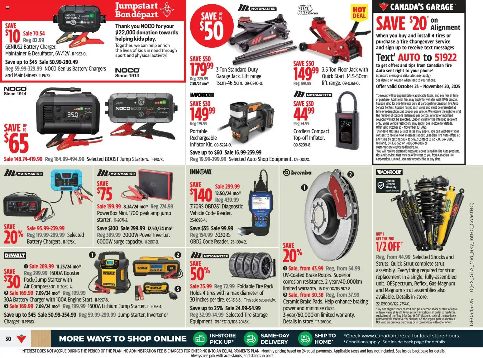 Canadian Tire flyer valid from 30.10.2025 | Page: 30 | Products: Phone, Box, Battery