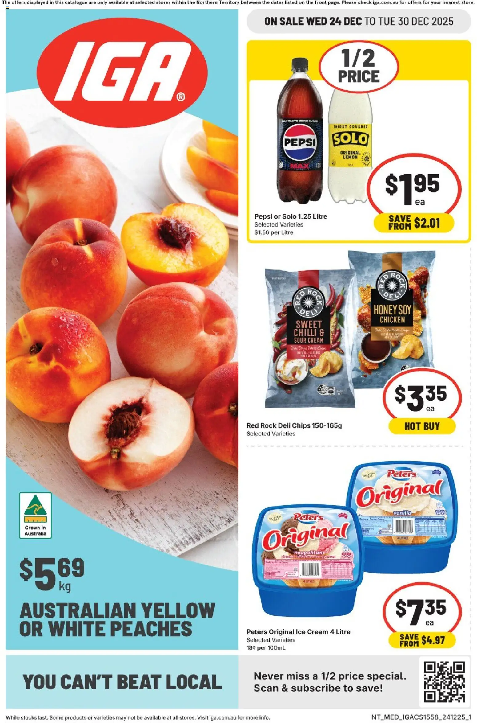 IGA catalogue - valid from 24.12.2025 | Page: 1 | Products: Cream, Ice cream, Sugar, Chilli