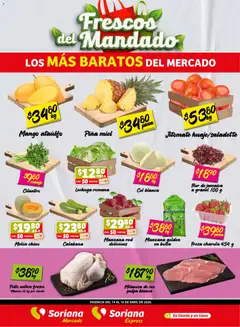 Vista previa de Soriana Frescos del Mandado Mercado: Nuevo León, nuevo folleto de la tienda, válido en México a partir del 14.04.2026