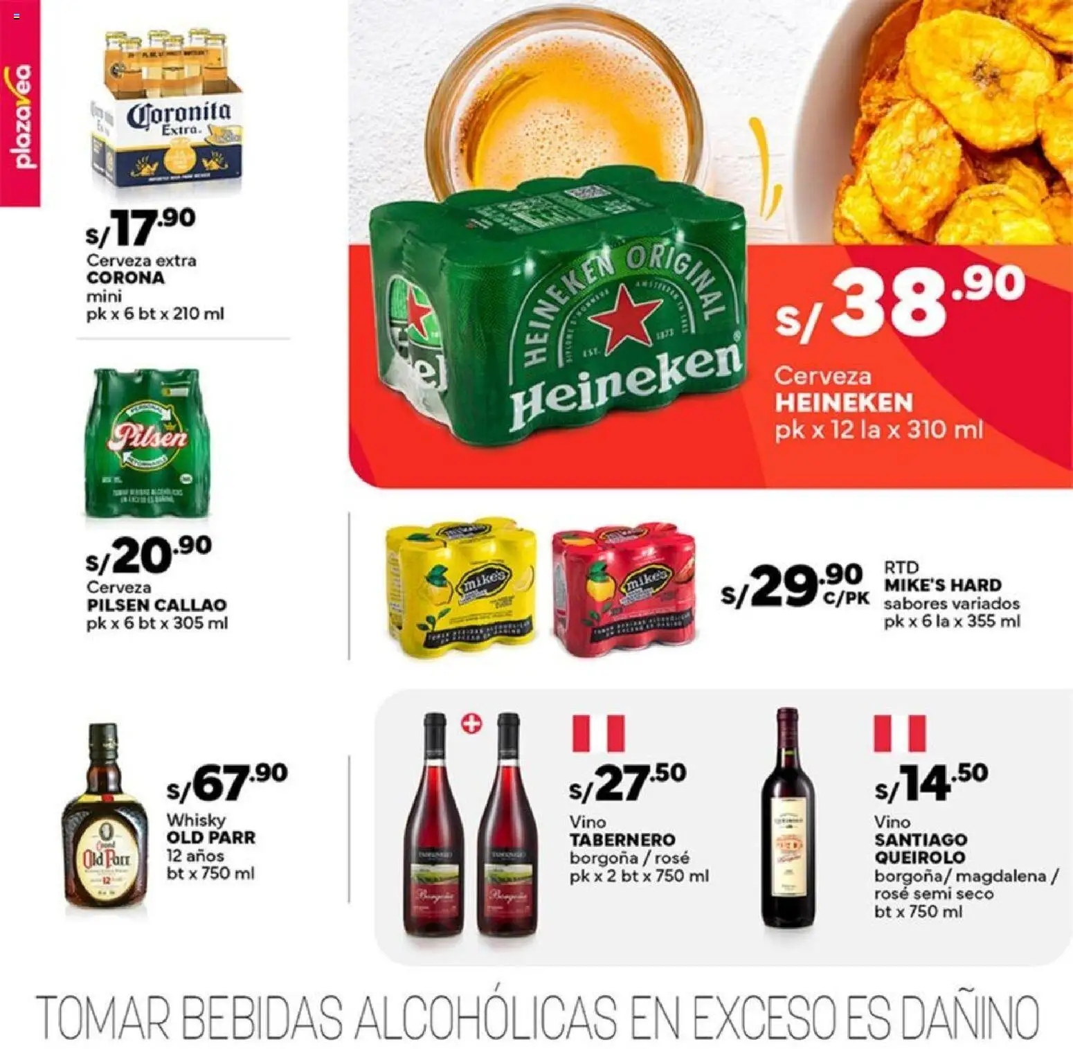 Catálogo Plaza Vea válido desde 21.11.2025 | Página: 14 | Productos: Vino, Cerveza, Whisky