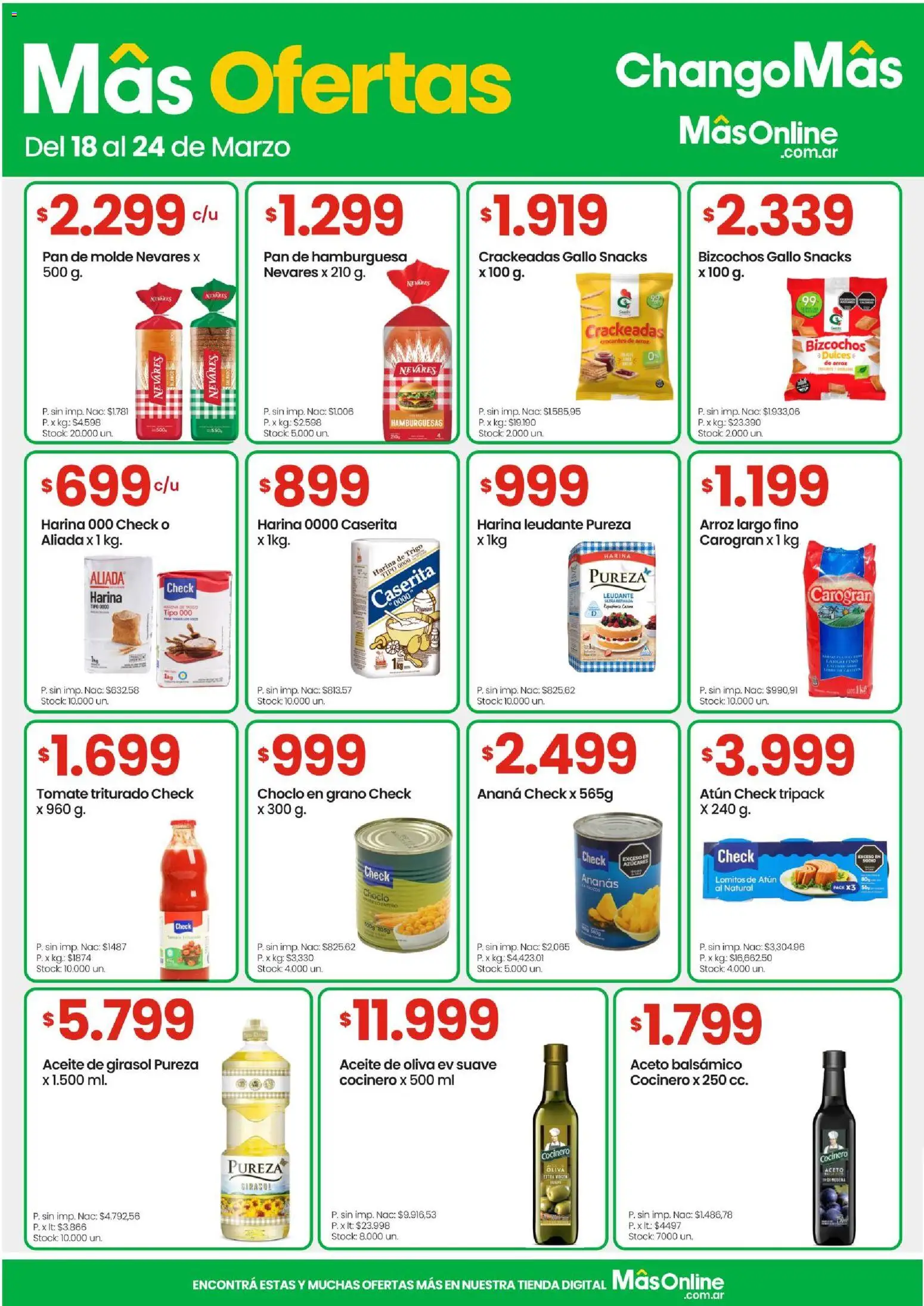 Changomas ofertas │ válido desde el 18.03.2026 | Página: 6 | Productos: Harina, Aceto, Oliva, Tomate