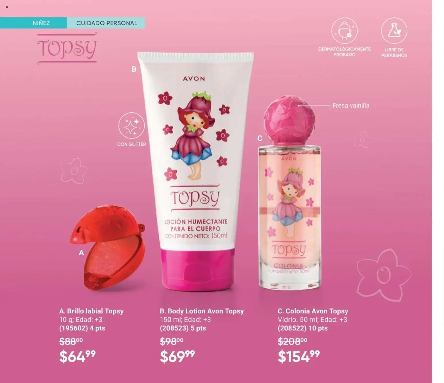 Nuevas ofertas de AVON válidas en toda la República Mexicana desde el 08.05.2026. ¡Encuentra las mejores ofertas en AVON Casa & Estilo 8 2026! | Página: 156 | Productos: Fresa, Brillo, Loción, Body