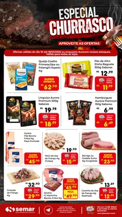 Semar Supermercado - Ofertas Churrasco - Pré-Visualização do folheto da loja Semar Supermercado, válido de 16.01.2026