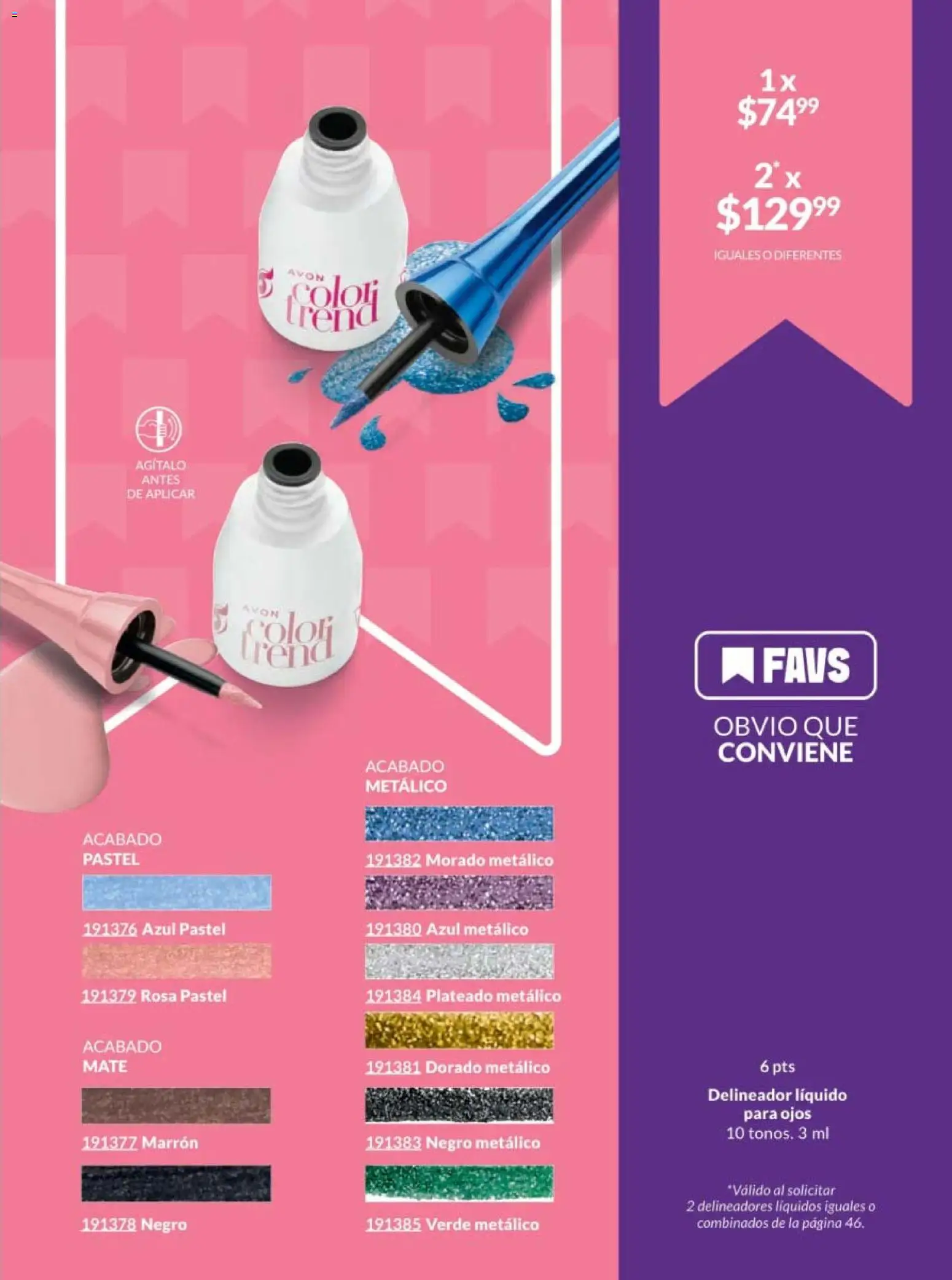 Nuevas ofertas de AVON válidas en toda la República Mexicana desde el 30.01.2026. ¡Encuentra las mejores ofertas en AVON campaña 3 2026! | Página: 41 | Productos: Pastel, Mate, Delineador