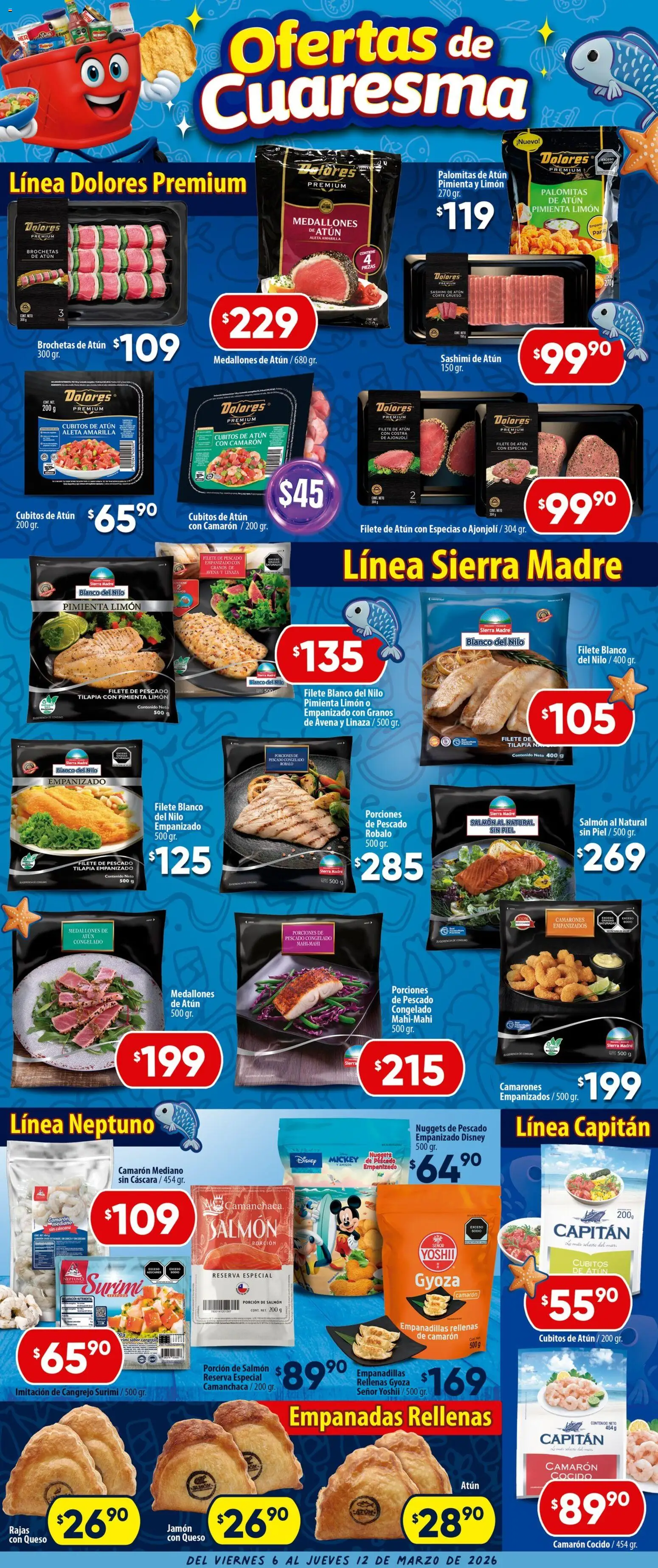 Nuevas ofertas de Calimax válidas en toda la República Mexicana desde el 06.03.2026. ¡Encuentra las mejores ofertas en Calimax folleto Rosarito! | Página: 4 | Productos: Pimienta, Limón, Jamón, Sierra