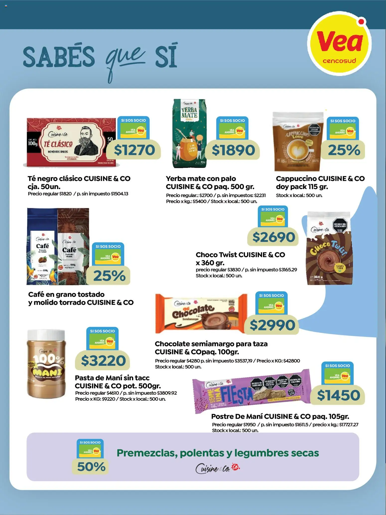 Vea - Especial Marcas Propias │ válido desde el 23.10.2025 | Página: 3 | Productos: Taza, Mani, Té, Pasta