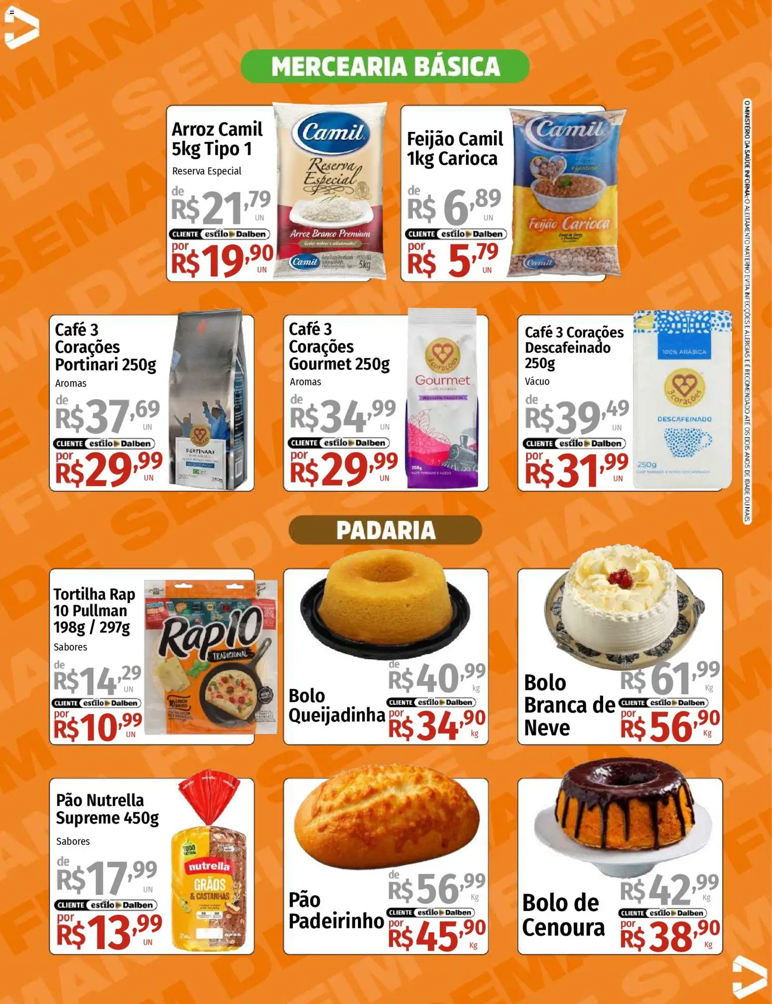 Supermercado Dalben Folheto - válido de 21.11.2025 | Página: 5 | Produtos: Pó, Arroz, Bolo, Cenoura
