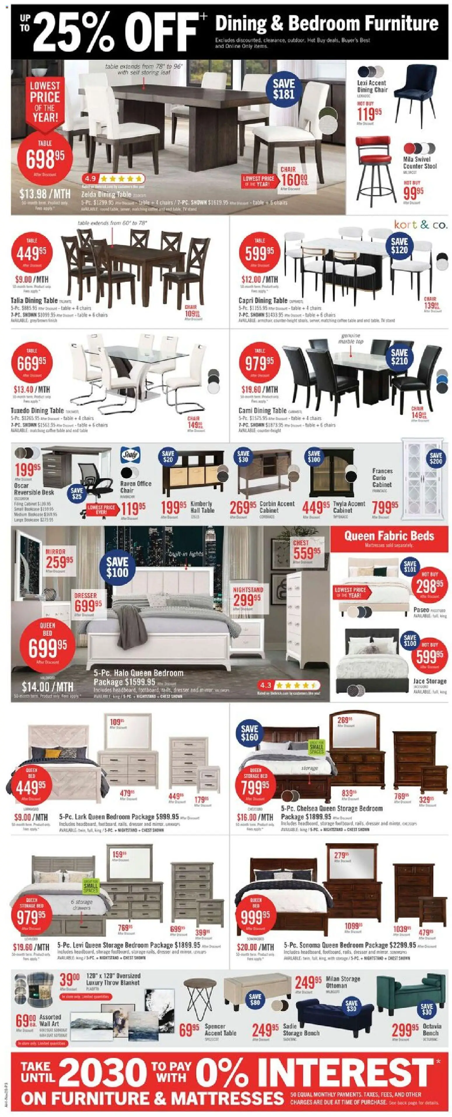 The Brick flyer valid from 28.11.2025 | Page: 11 | Products: Table, Chair, Cabinet, Mirror