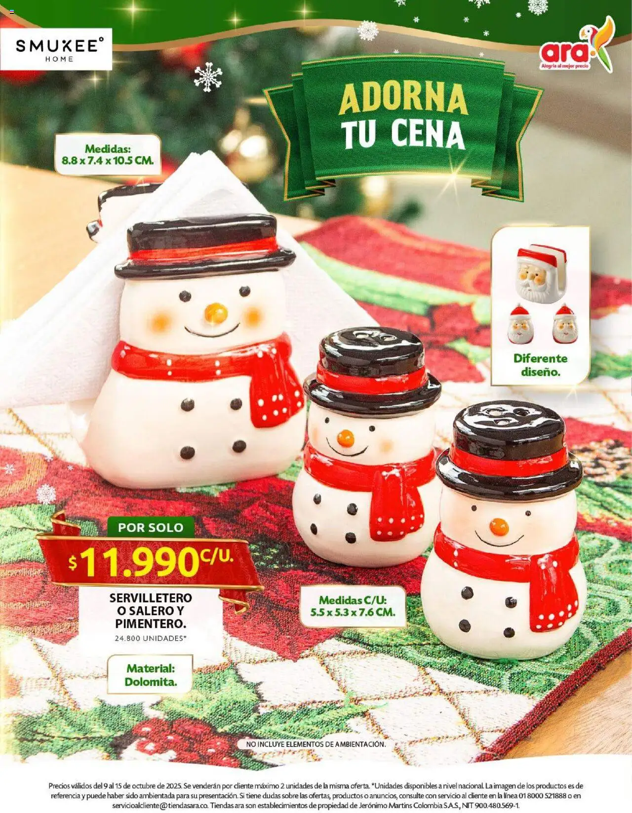 Ara revista - valida desde el 09.10.2025 | Página: 9 | Productos: Servilletero, Sobre