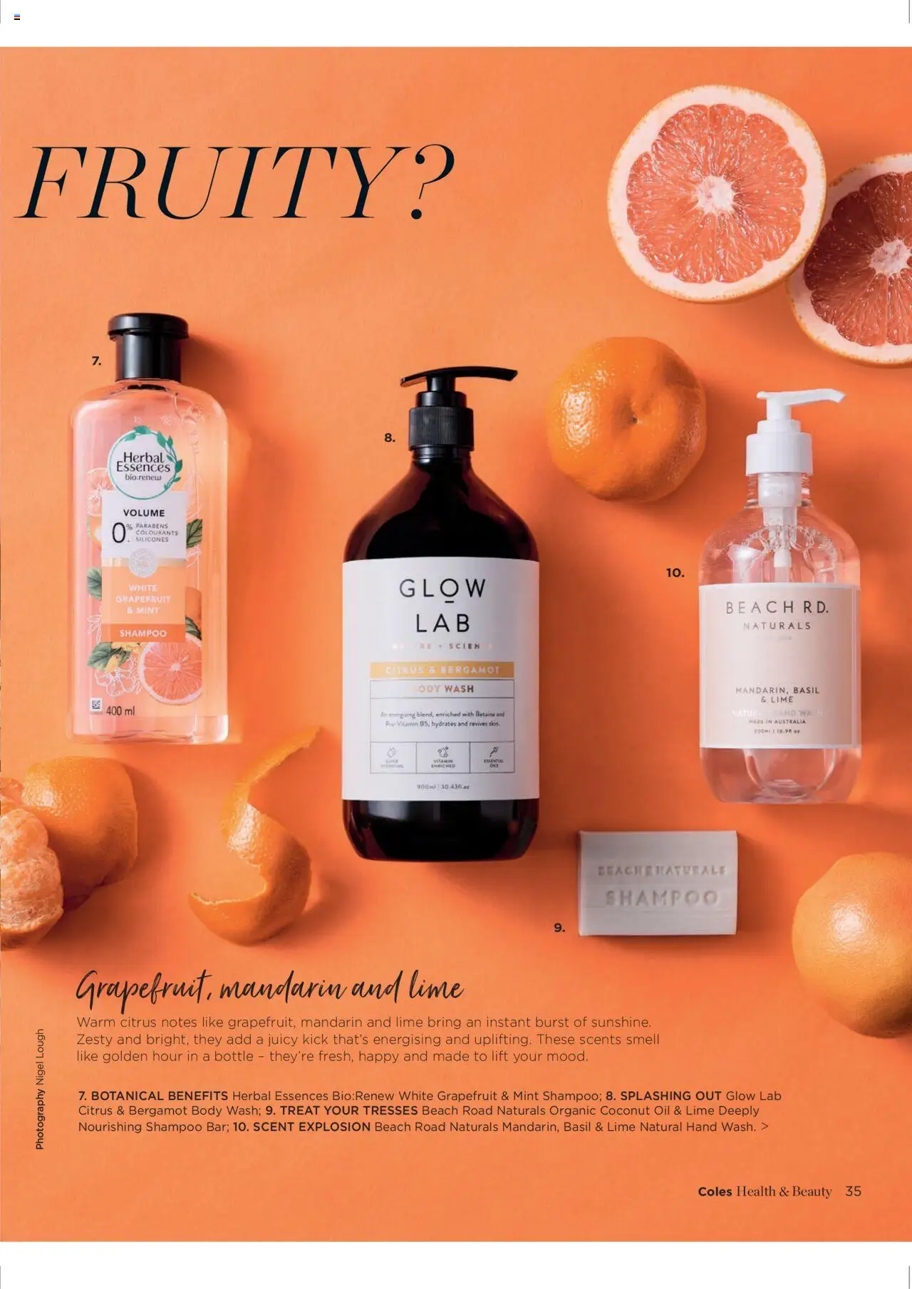 Coles catalogue - valid from 07.10.2025 | Page: 35 | Products: Shampoo, Grapefruit, Lime, Herbal