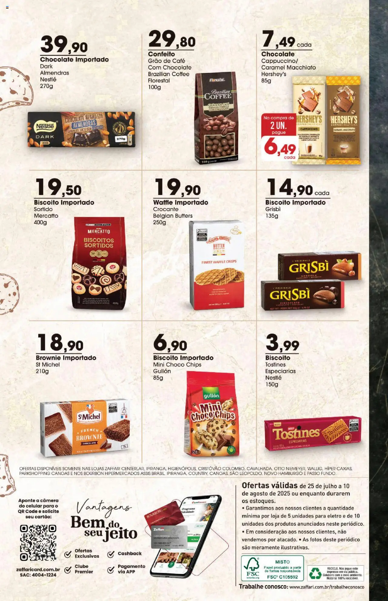 Zaffari Folheto - válido de 25.07.2025 | Página: 6 | Produtos: Café, Bourbon, Biscoitos, Câmera