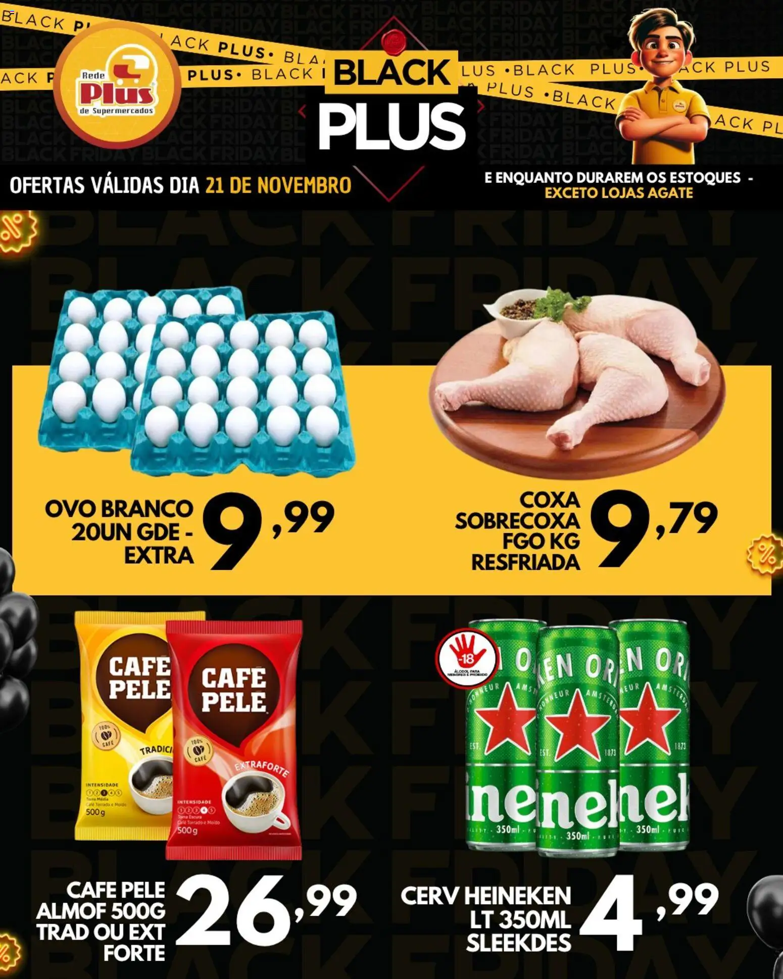 Rede Plus Supermercados Folheto - válido de 21.11.2025 | Página: 1 | Produtos: Café, Heineken