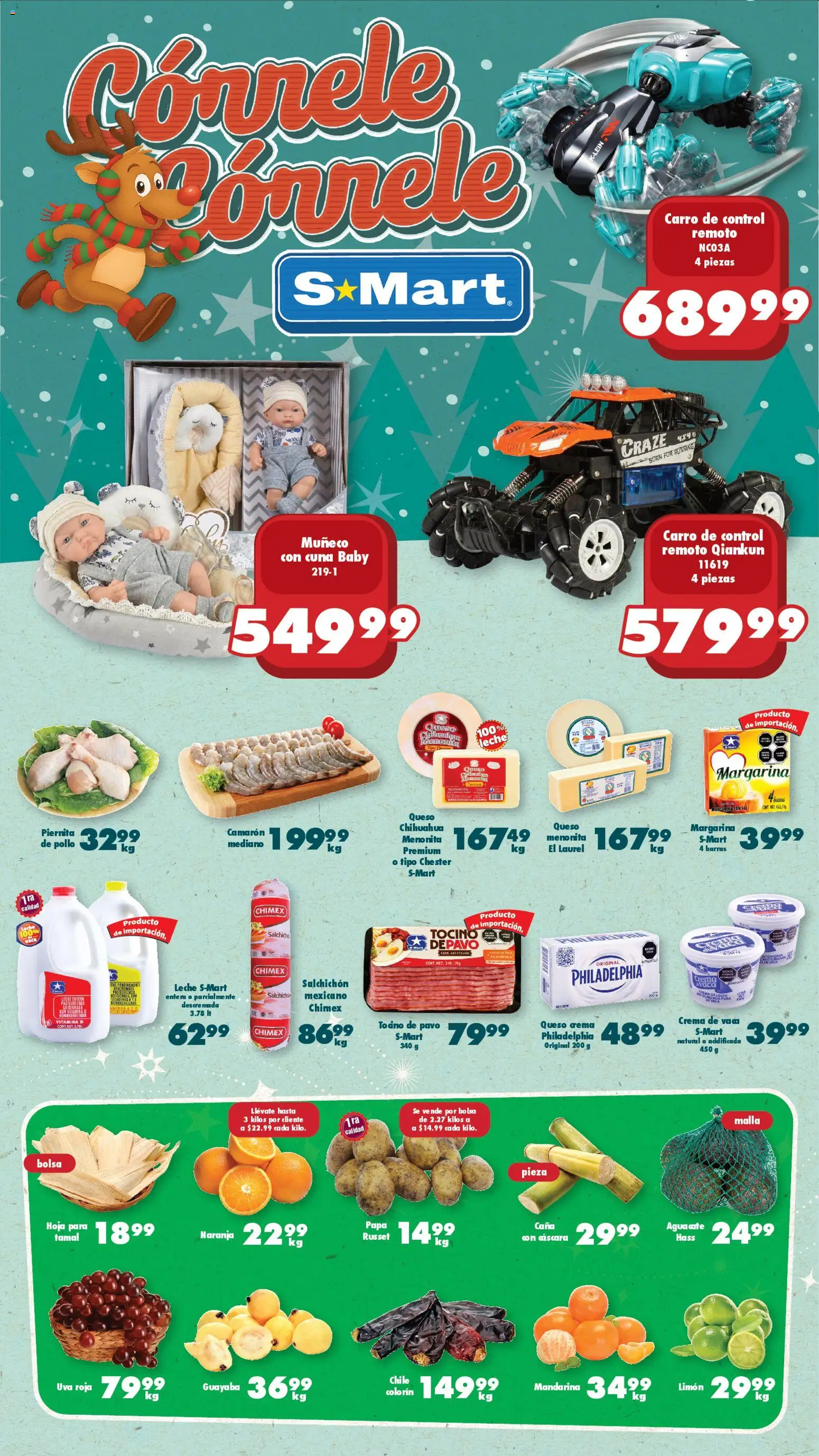 Nuevas ofertas de S-Mart válidas en toda la República Mexicana desde el 12.12.2025. ¡Encuentra las mejores ofertas en S-Mart folleto Chihuahua! | Página: 2 | Productos: Pollo, Salchicha, Margarina, Control remoto