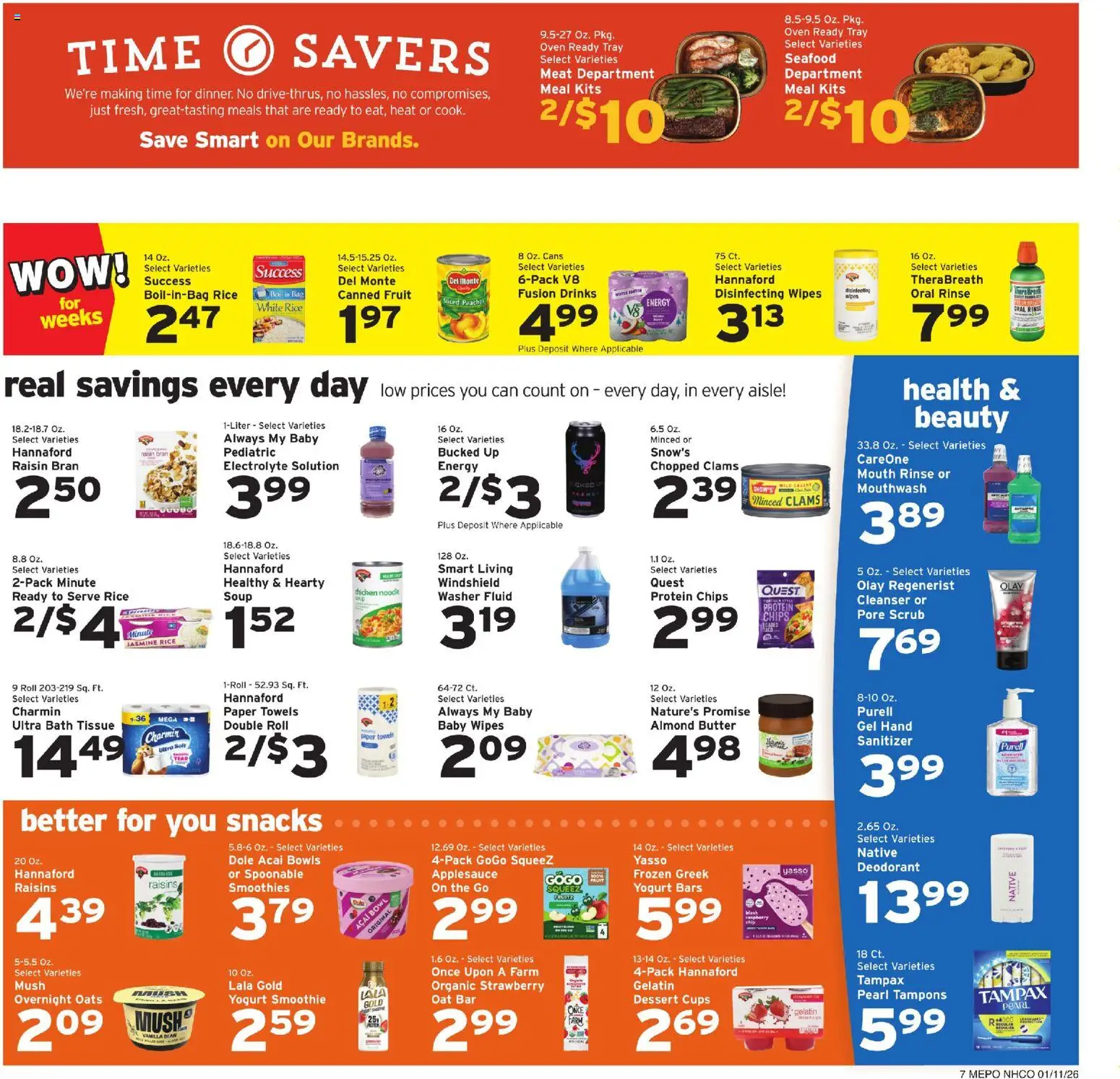 Hannaford Weekly Ad - valid from 11.01.2026 | Page: 9 | Products: Butter, Mouth Rinse, Washer, Oven