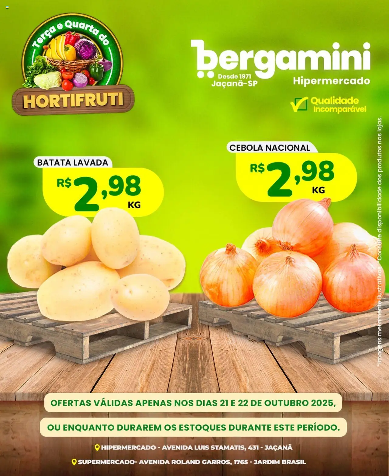 Supermercado Bergamini Folheto - válido de 21.10.2025 | Página: 6 | Produtos: Cebola, Batata