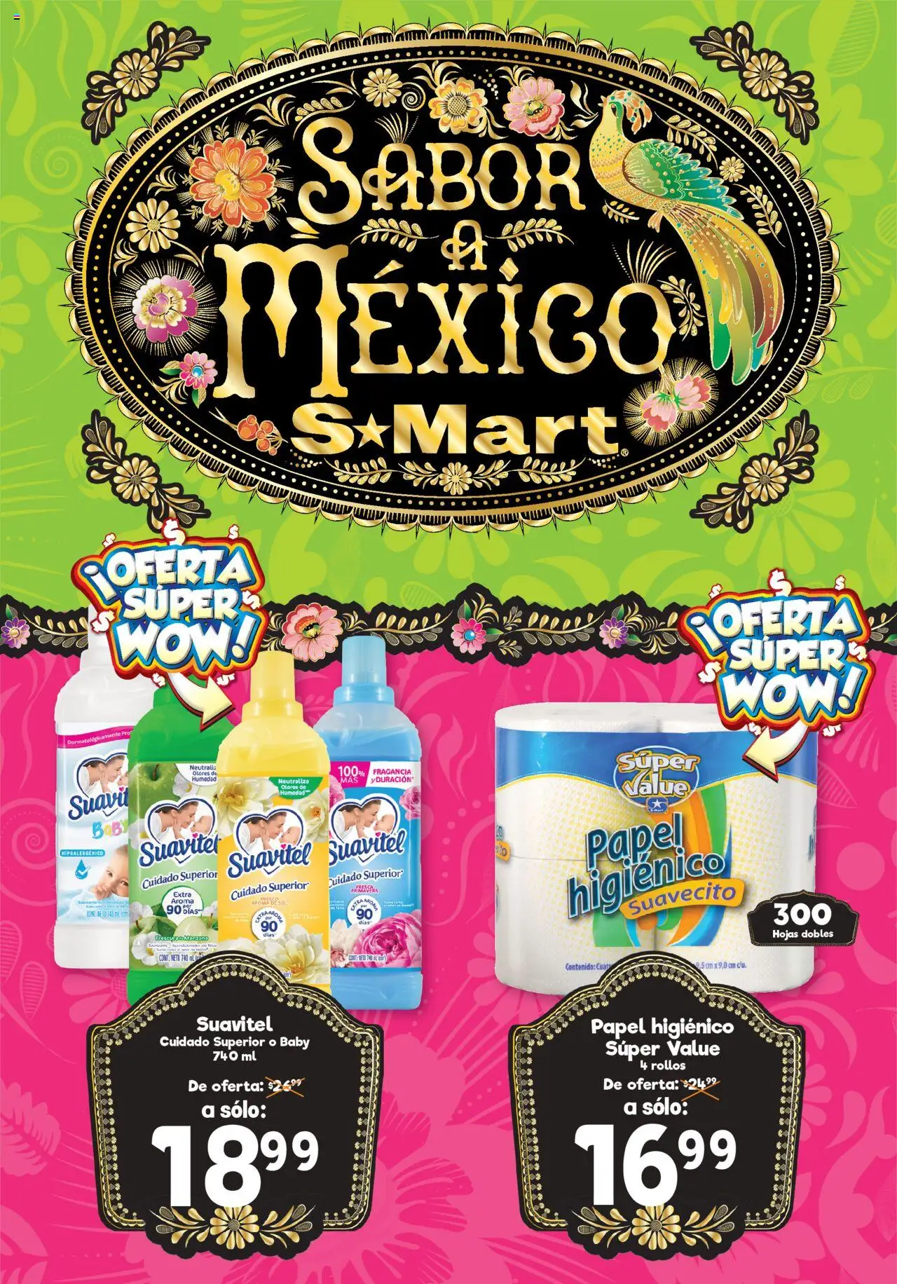 Nuevas ofertas de S-Mart válidas en toda la República Mexicana desde el 26.08.2025. ¡Encuentra las mejores ofertas en S-Mart folleto! | Página: 3 | Productos: Papel higiénico, Fragancia