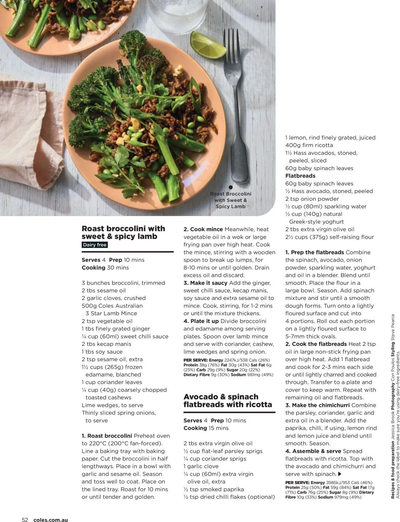 Coles catalogue - valid from 06.10.2025 | Page: 52 | Products: Dairy, Flakes, Avocado, Spinach