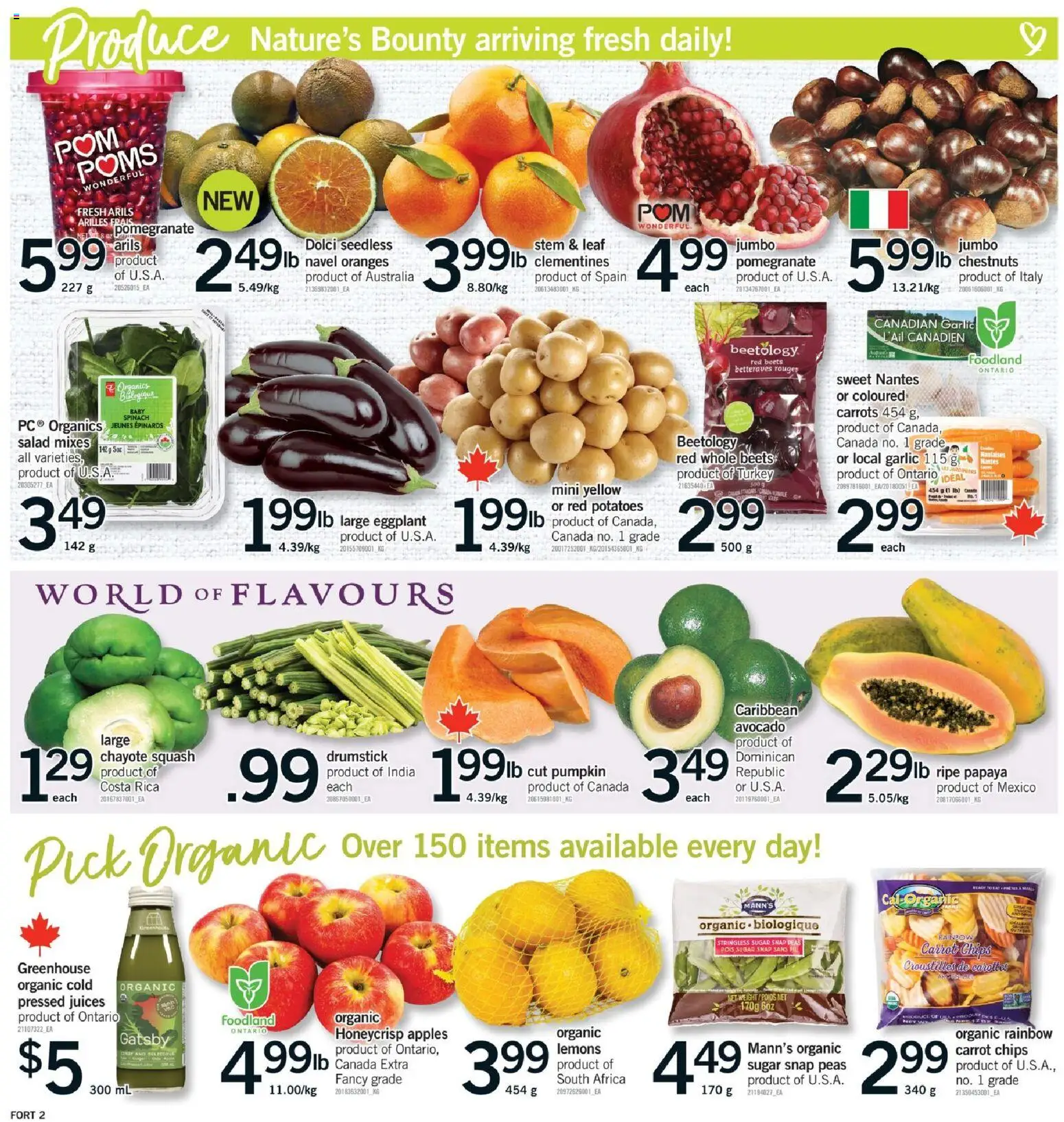 Fortinos flyer valid from 06.11.2025 | Page: 3 | Products: Carrot, Salad, Potatoes, Apples