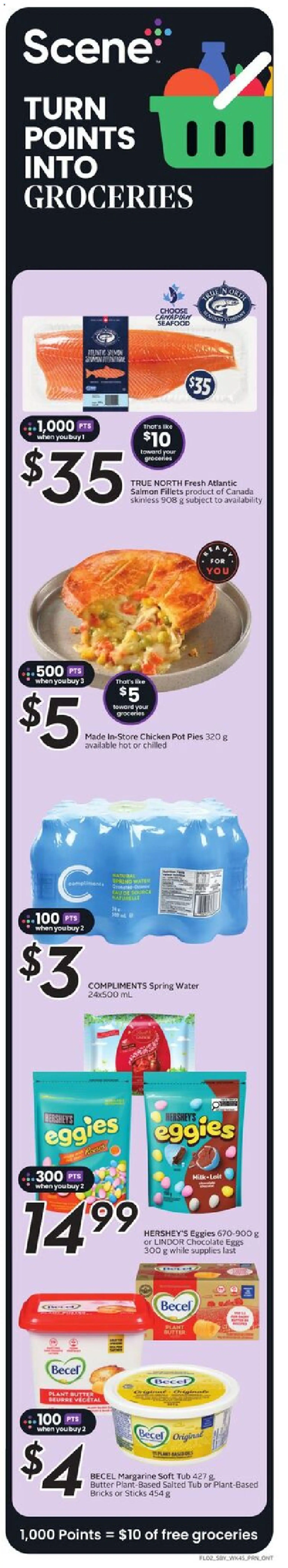 Sobeys flyer valid from 05.03.2026 | Page: 3 | Products: Butter, Eggs, Chocolate, Chicken