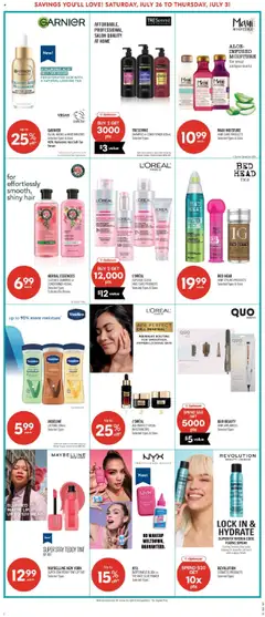 Shoppers flyer valid from 26.07.2025 | Page: 12 | Products: Dryer, Blush, Conditioner, Bed