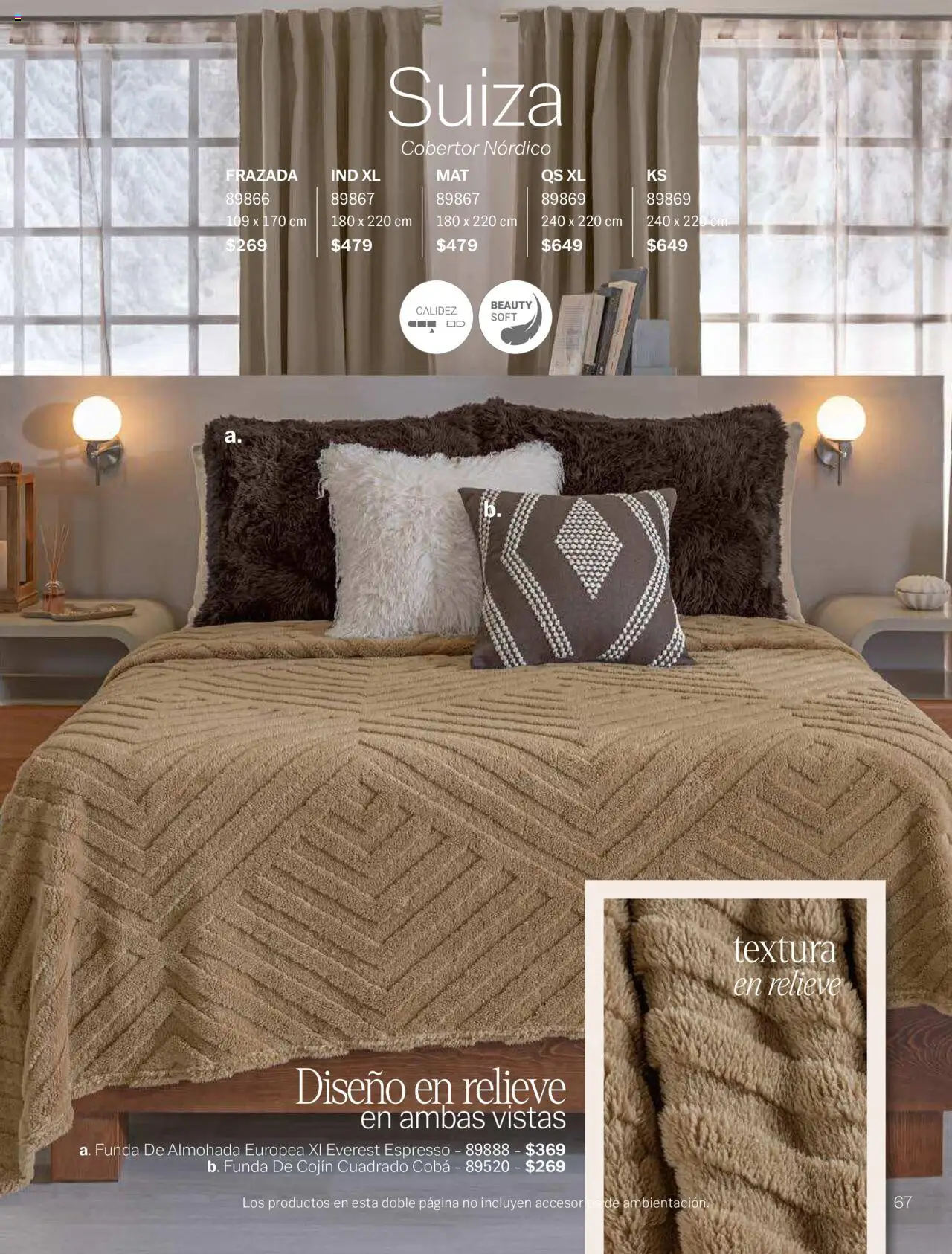 Nuevas ofertas de Vianney válidas en toda la República Mexicana desde el 15.08.2025. ¡Encuentra las mejores ofertas en Vianney - Catálogo Invierno! | Página: 69 | Productos: Cobertor, Funda, Funda de almohada, Almohada