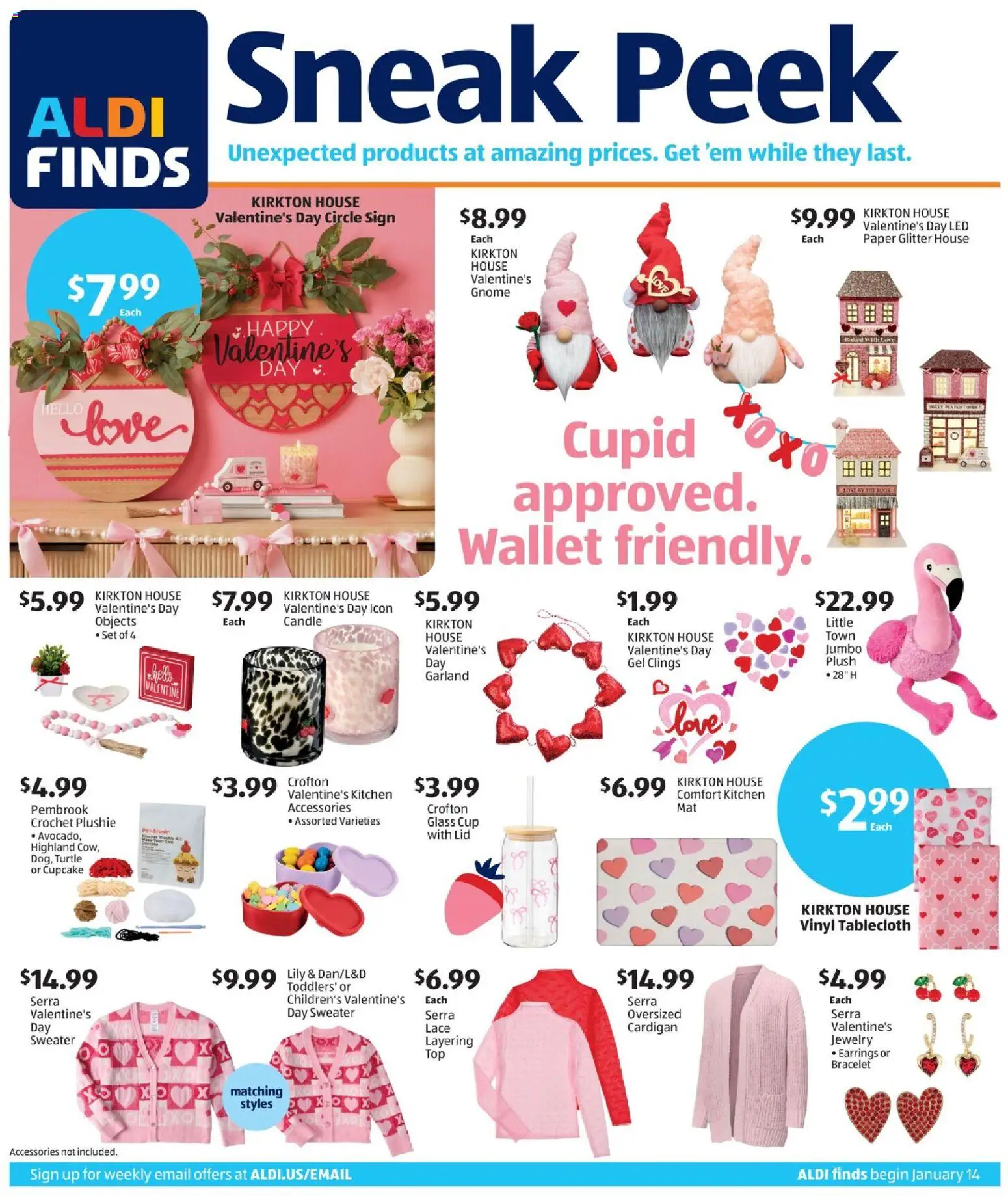 Aldi In Store Ad - valid from 14.01.2026 | Page: 1 | Products: Crochet, Sweater, Cardigan, Cupcake