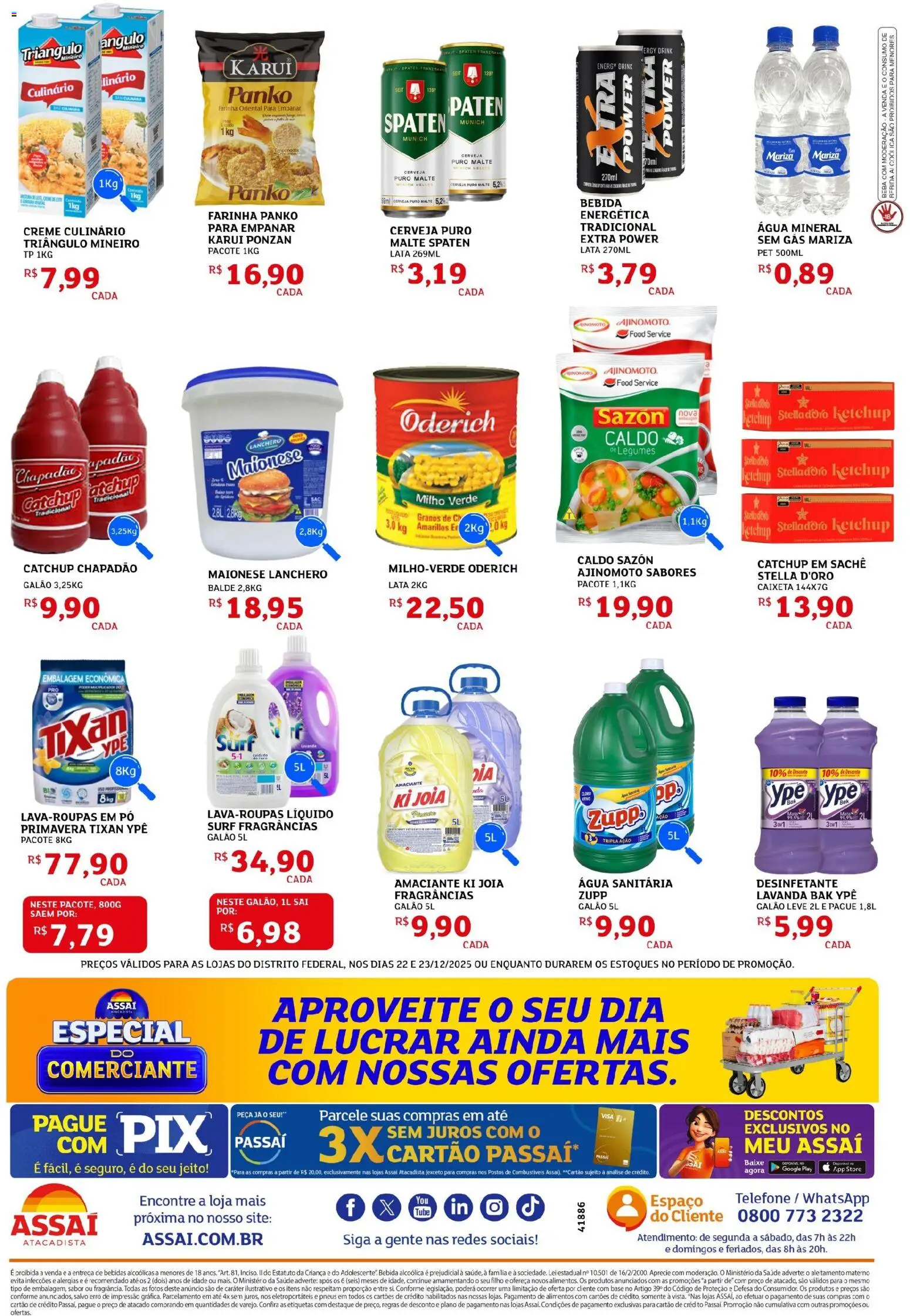 Assaí Atacadista Folheto - válido de 22.12.2025 | Página: 2 | Produtos: Milho verde, Base, Água mineral, Amaciante