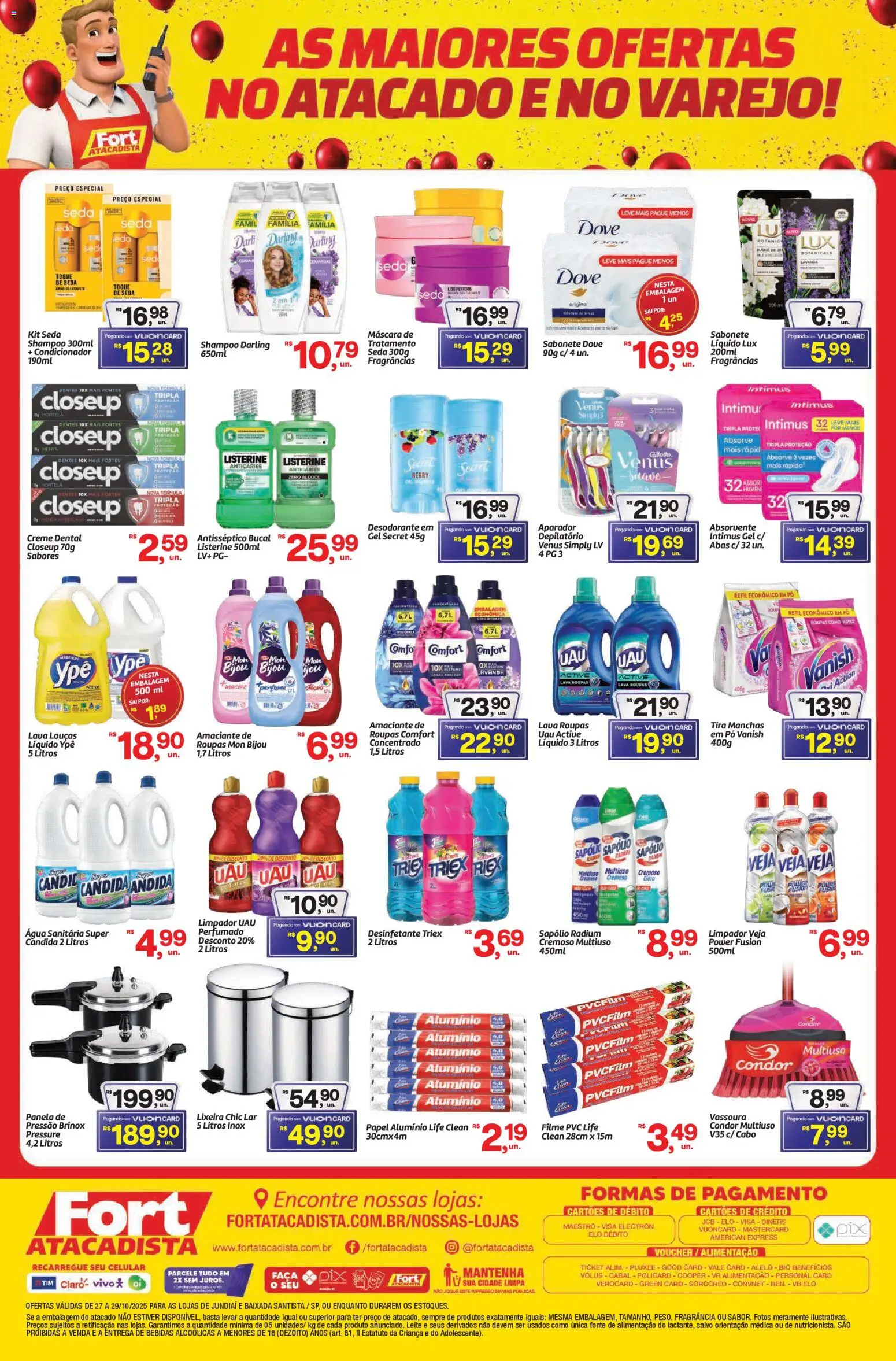 Fort Atacadista Folheto - válido de 27.10.2025 | Página: 4 | Produtos: Shampoo, Dove, Creme dental, Cabo
