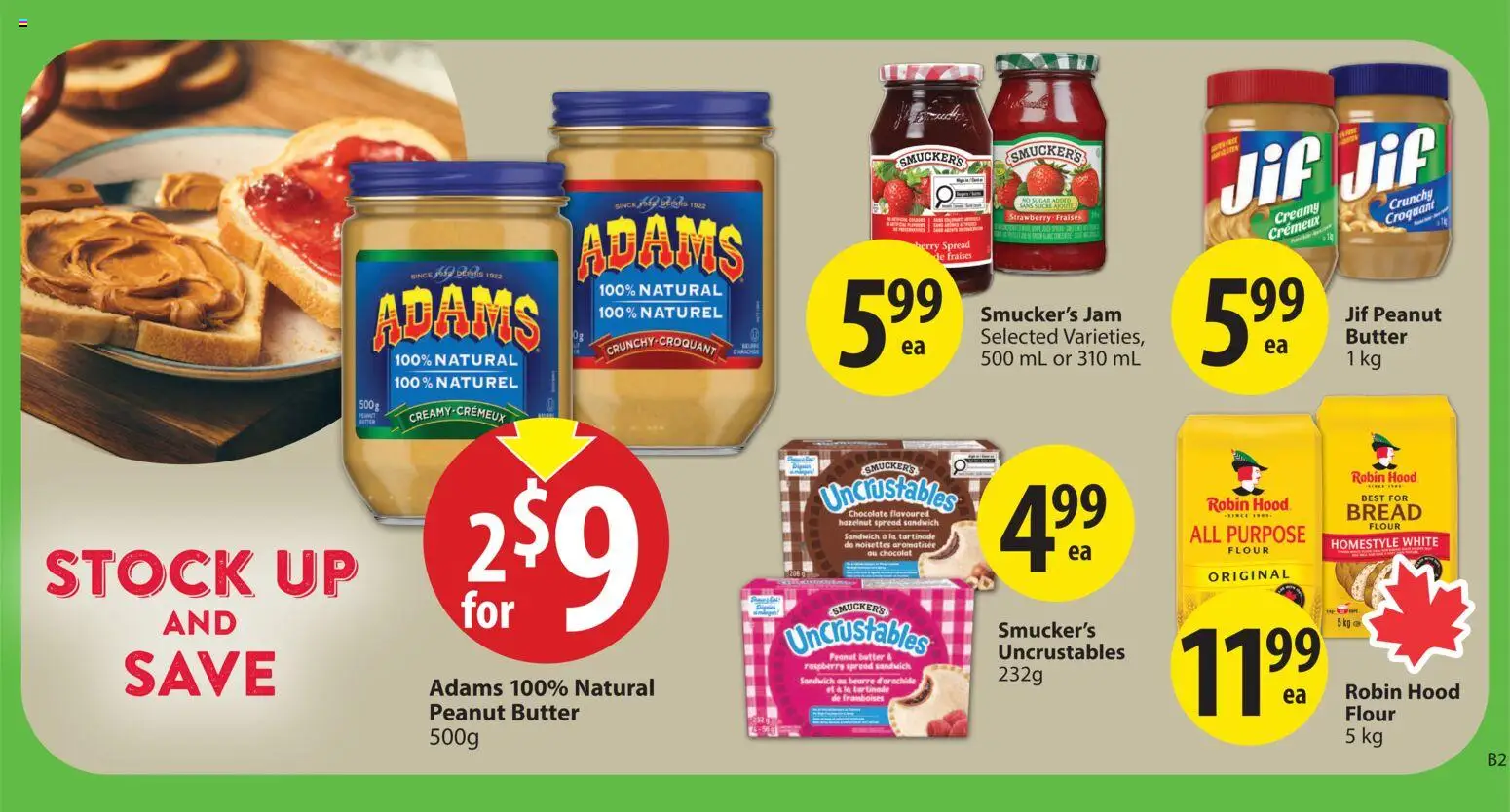 Save on foods flyer valid from 09.04.2026 | Page: 18 | Products: Butter, Bread, Chocolate