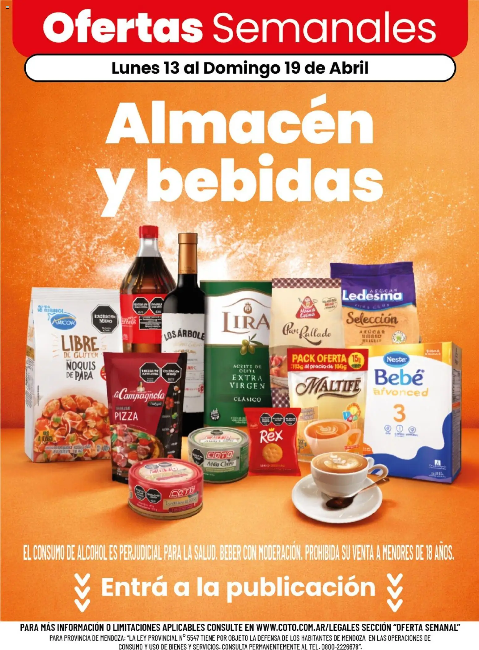Coto - Ofertas Semanales │ válido desde el 13.04.2026 | Página: 1 | Productos: Papa, Aceite, Pizza, Ñoquis