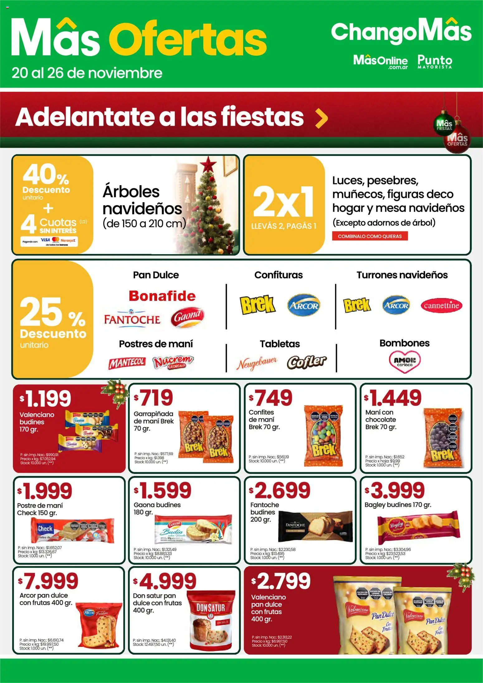Changomas ofertas │ válido desde el 20.11.2025 | Página: 2 | Productos: Mesa, Bombones, Budín, Chocolate