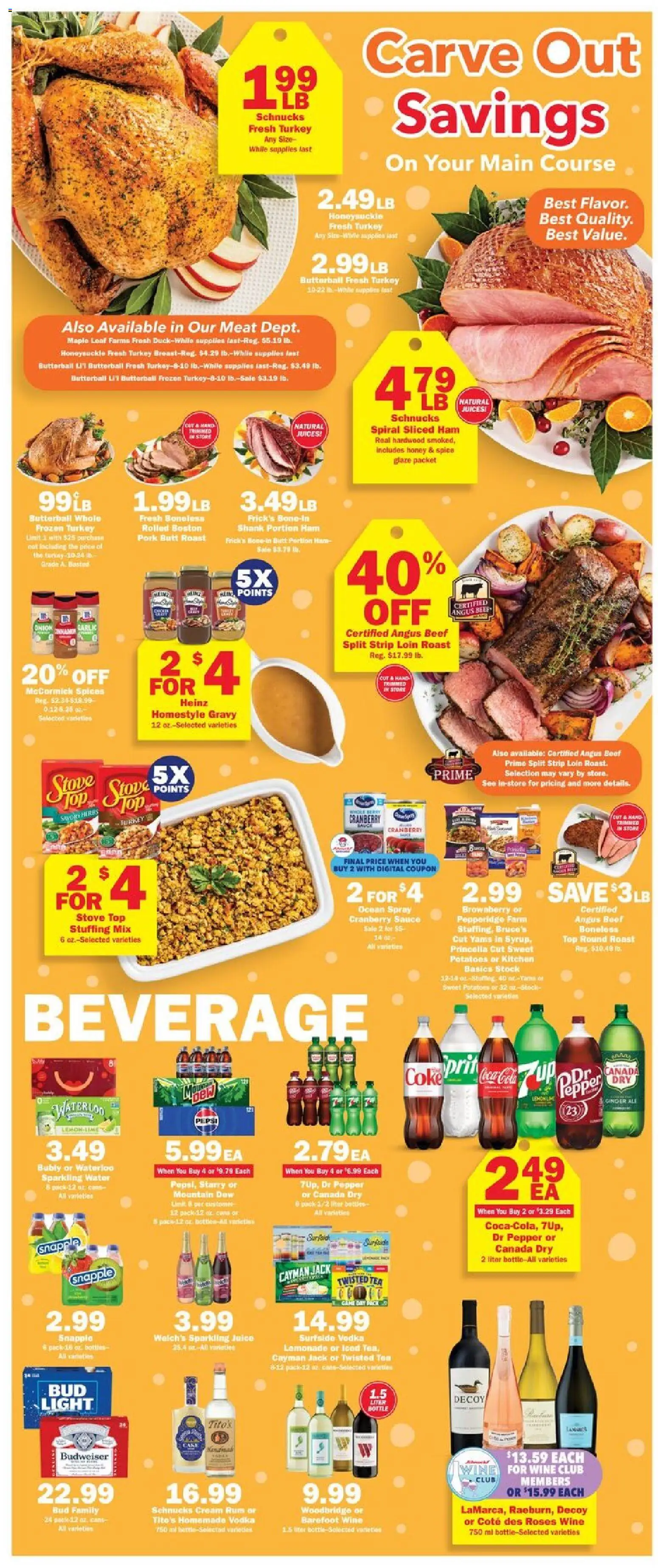 Schnucks Weekly Print Ad - MO - valid from 19.11.2025 | Page: 3 | Products: Tea, Water, Sauce, Pepper