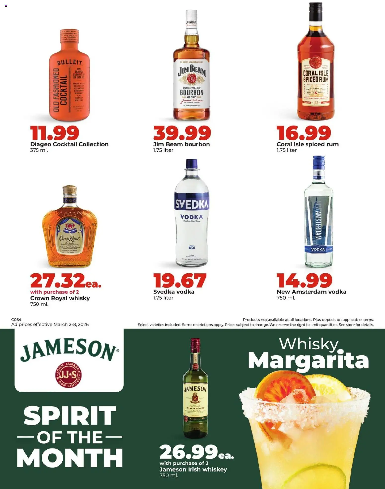 HyVee Weekly Ad - valid from 02.03.2026 | Page: 36 | Products: Bourbon, Vodka, Whiskey