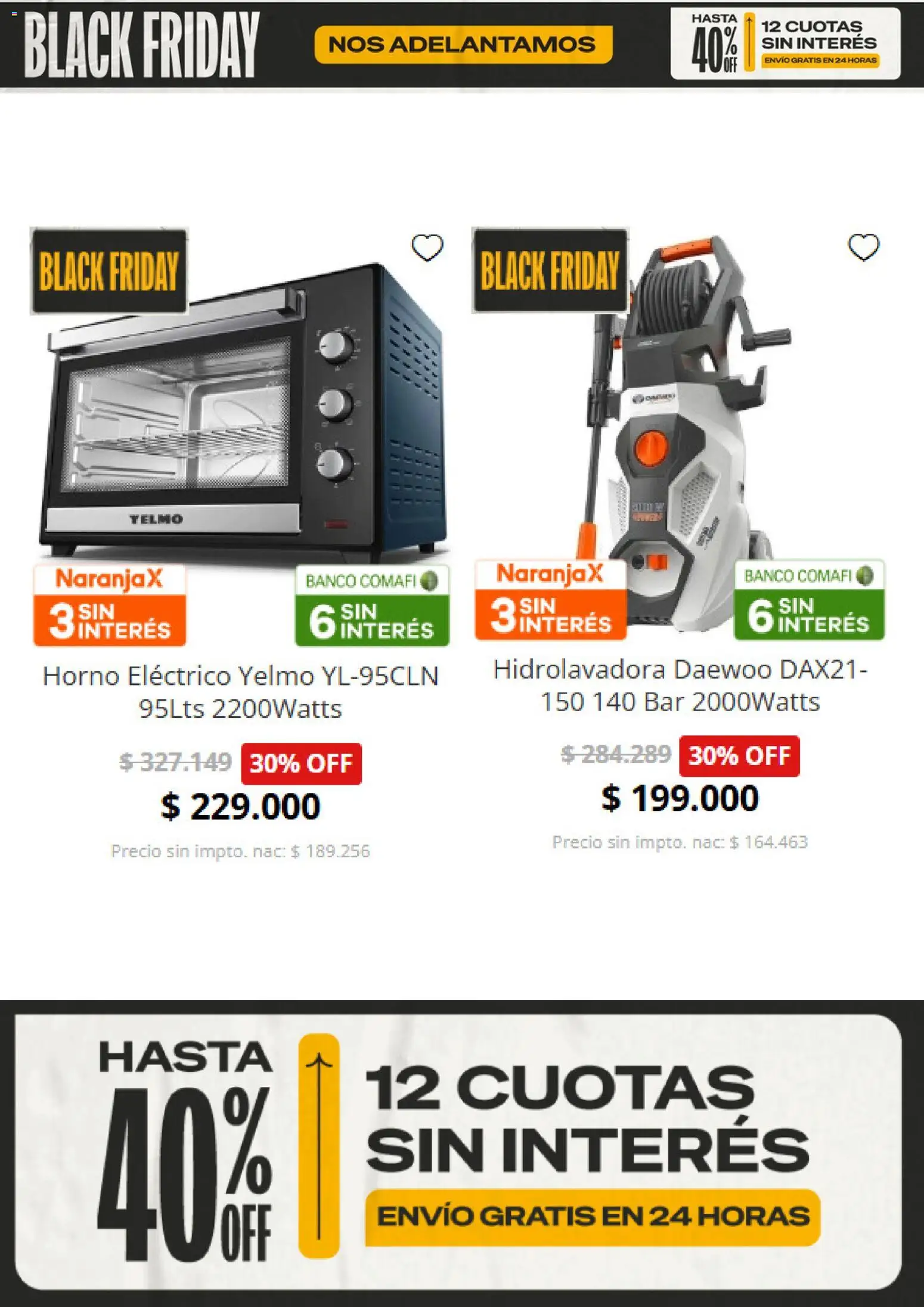 Casa del Audio - Catálogo - Black Fraiday │ válido desde el 19.11.2025 | Página: 6 | Productos: Horno, Banco, Horno eléctrico, Hidrolavadora
