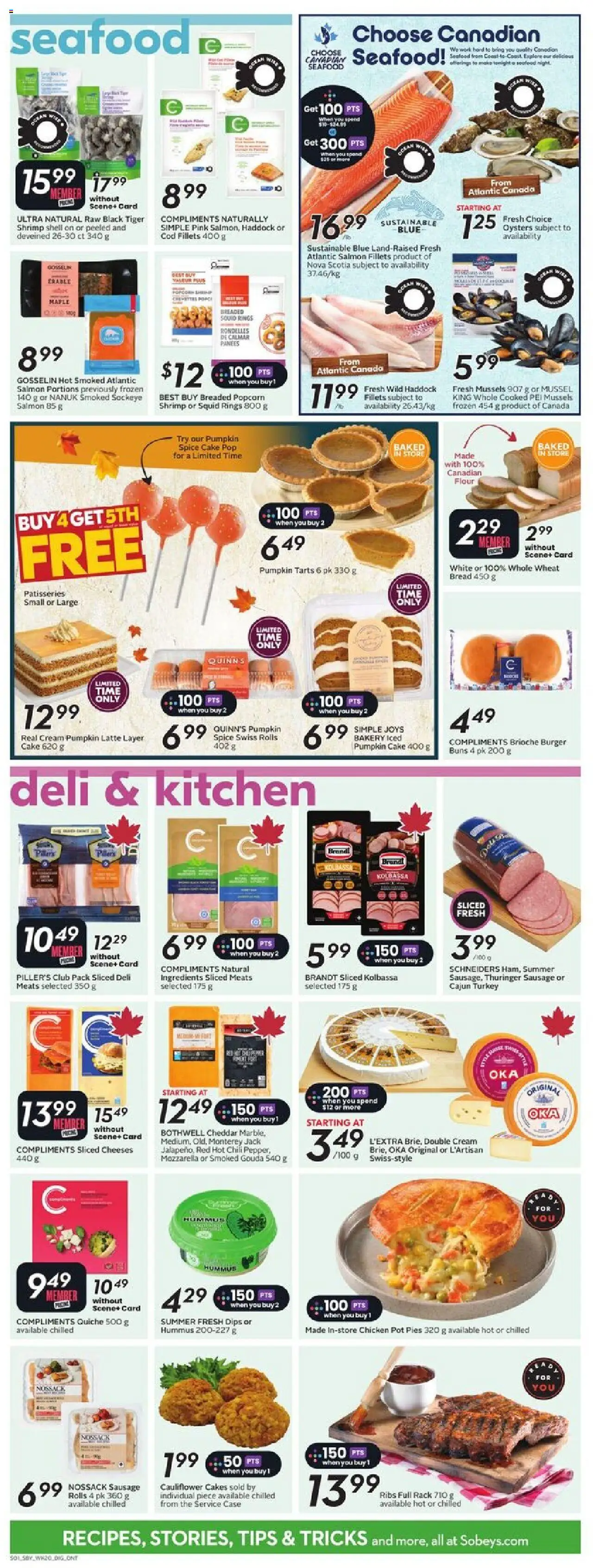 Sobeys flyer valid from 11.09.2025 | Page: 9 | Products: Cream, Turkey, Case, Chicken