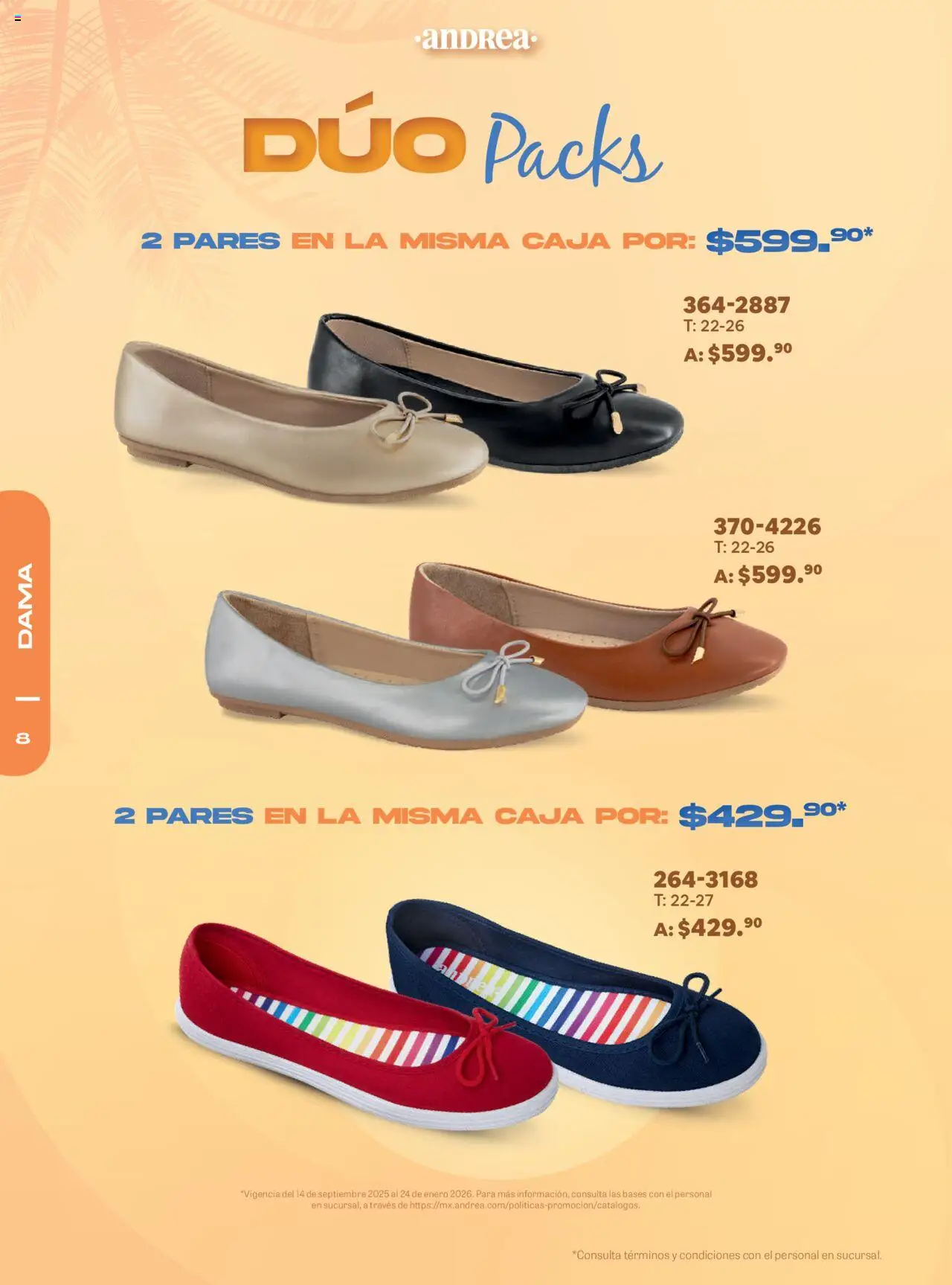 Nuevas ofertas de Andrea válidas en toda la República Mexicana desde el 14.09.2025. ¡Encuentra las mejores ofertas en Andrea - Catálogo Fall Fashion Packs! | Página: 8 | Productos: Caja