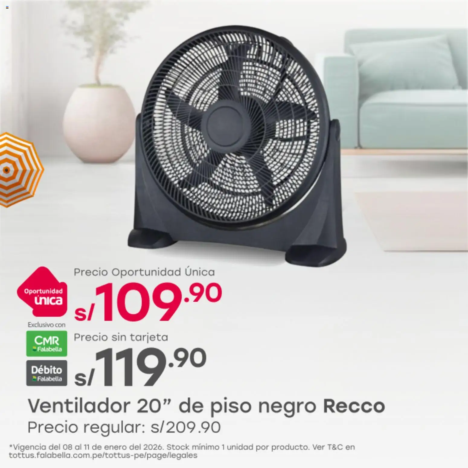 Catálogo Tottus válido desde 08.01.2026 | Página: 1 | Productos: Ventilador
