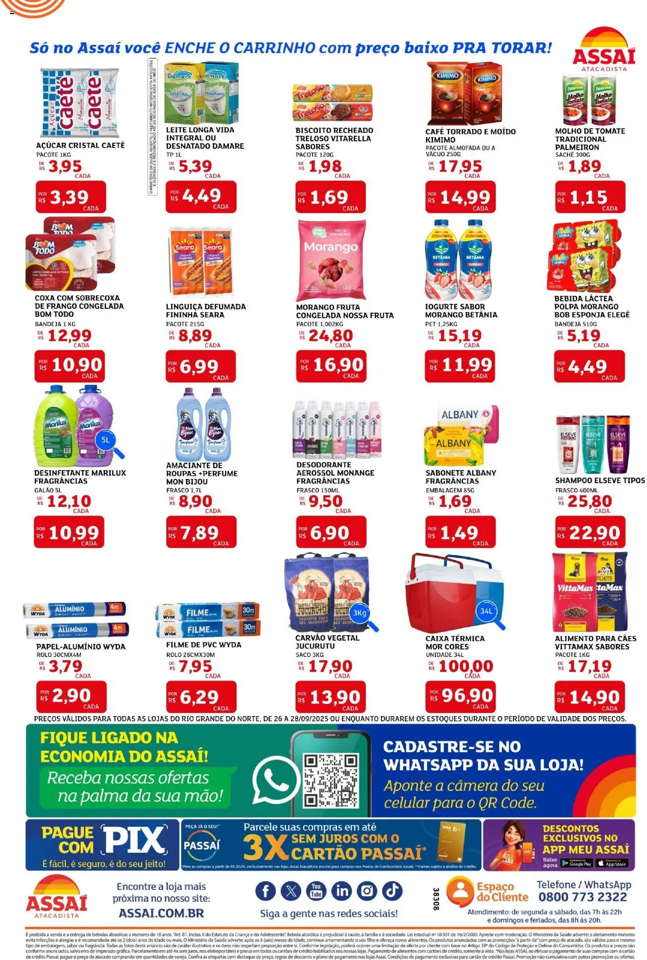 Assaí Atacadista Folheto - válido de 26.09.2025 | Página: 2 | Produtos: Café, Açúcar, Frango, Amaciante