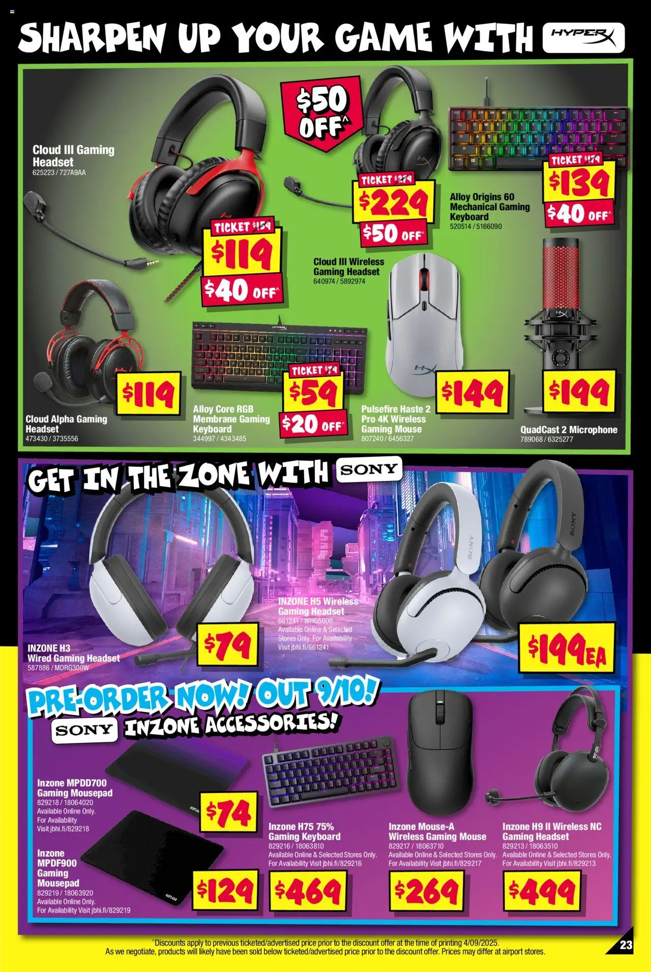 JB Hi-Fi catalogue - valid from 25.09.2025 | Page: 23 | Products: Accessories, Mouse, Headset, Mousepad