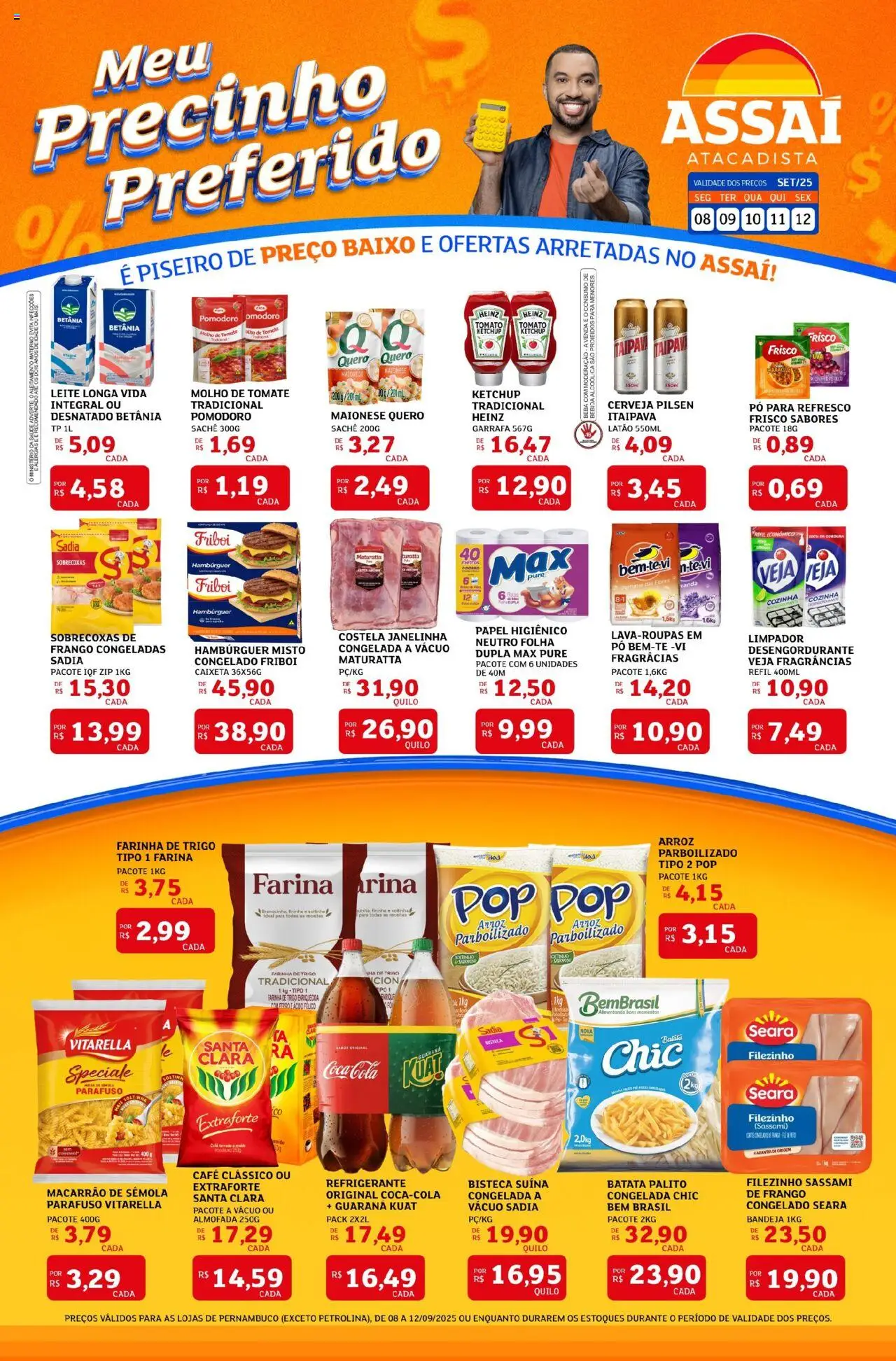 Assaí Atacadista Folheto - válido de 08.09.2025 | Página: 1 | Produtos: Café, Cerveja, Batata, Maionese
