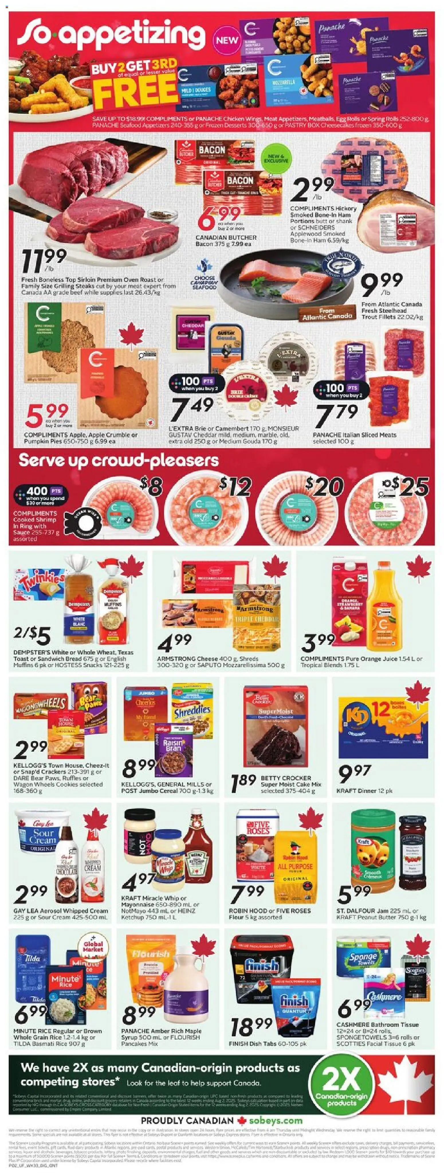 Sobeys flyer valid from 11.12.2025 | Page: 4 | Products: Cream, Box, Ham, Juice